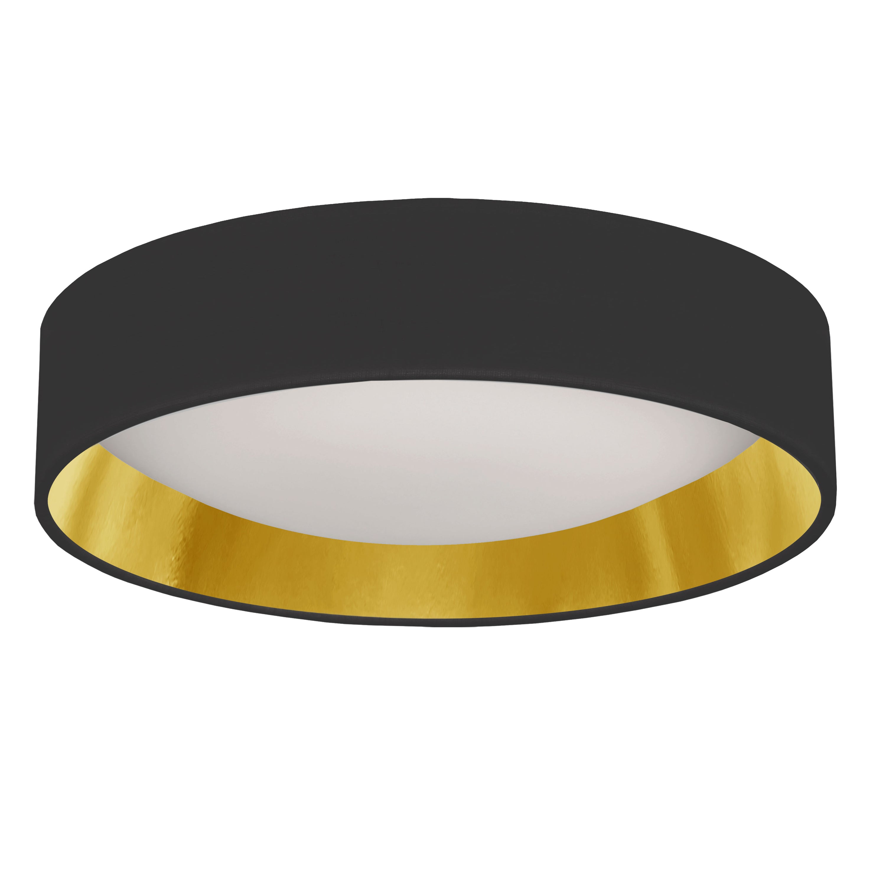 Dainolite Modern - CFLD-1522-698 - 15" Light Flush Mount Fixture Black/Gold Shade - Black