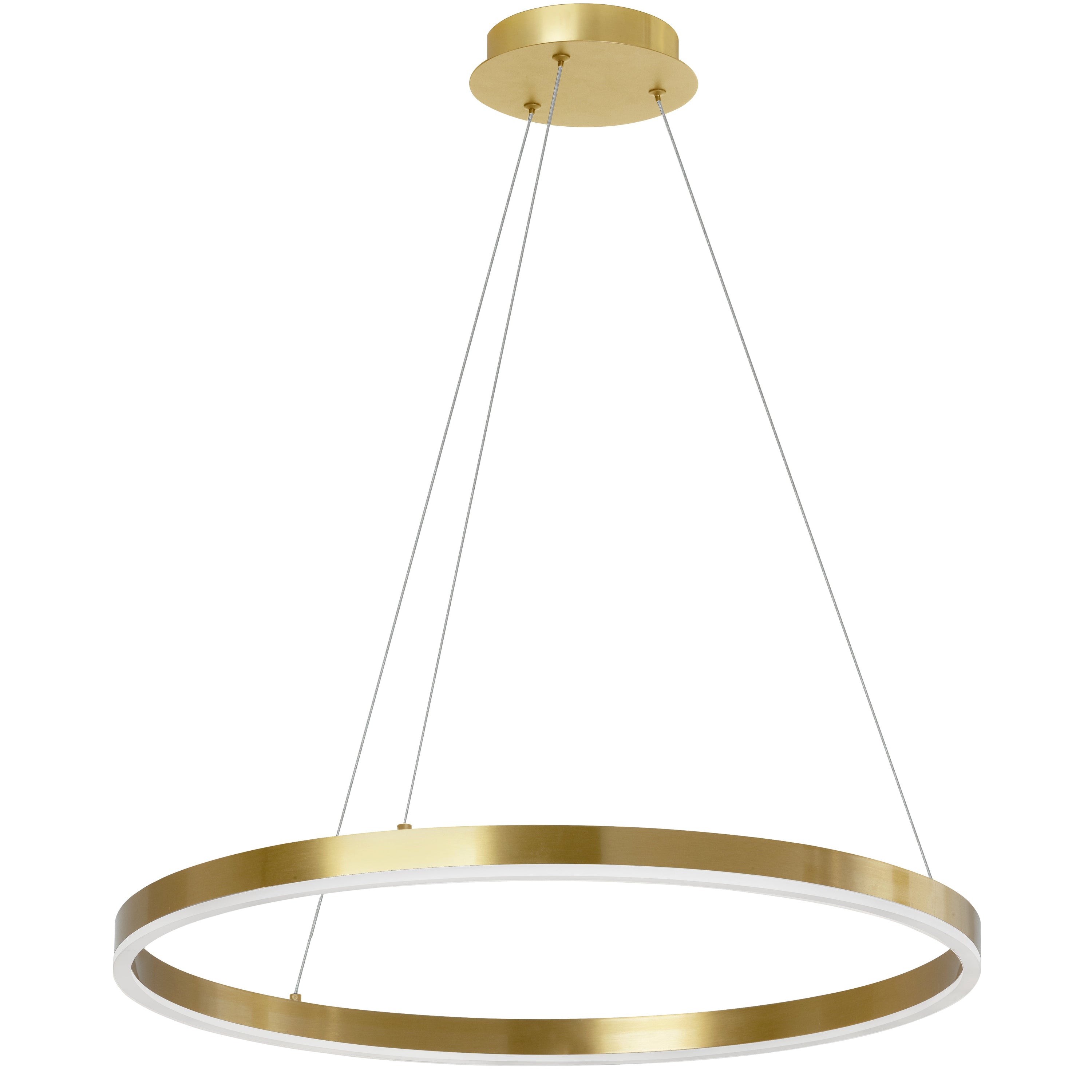 Dainolite Circulo - CIR-2434C-AGB - 34W Chandelier Fixture, Aged Brass with White Acrylic Diffuser - Aged Brass