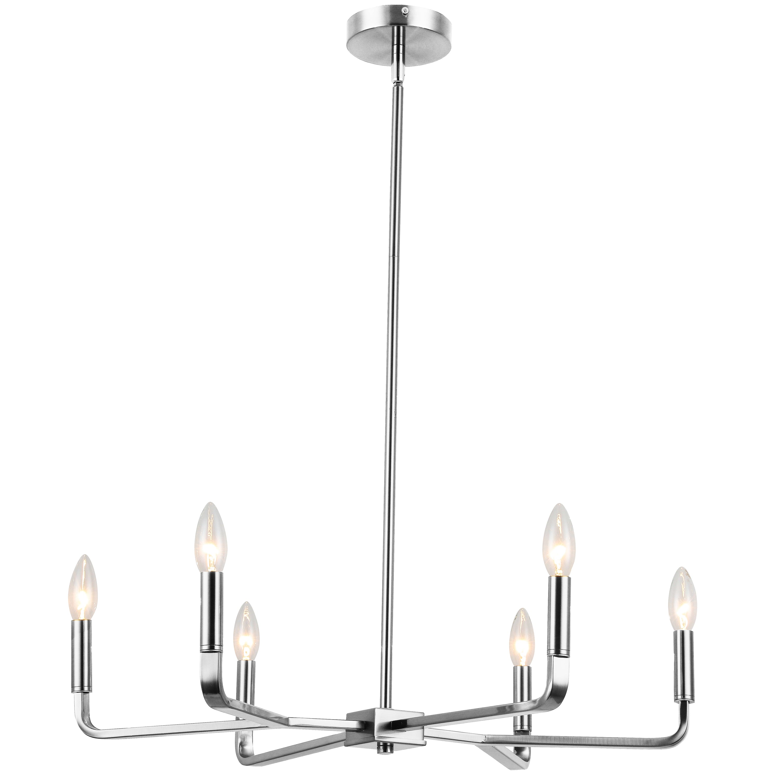 Dainolite Colette - CLT-246-PC - 6 Light Chandelier Fixture, Polished Chrome - Polished Chrome