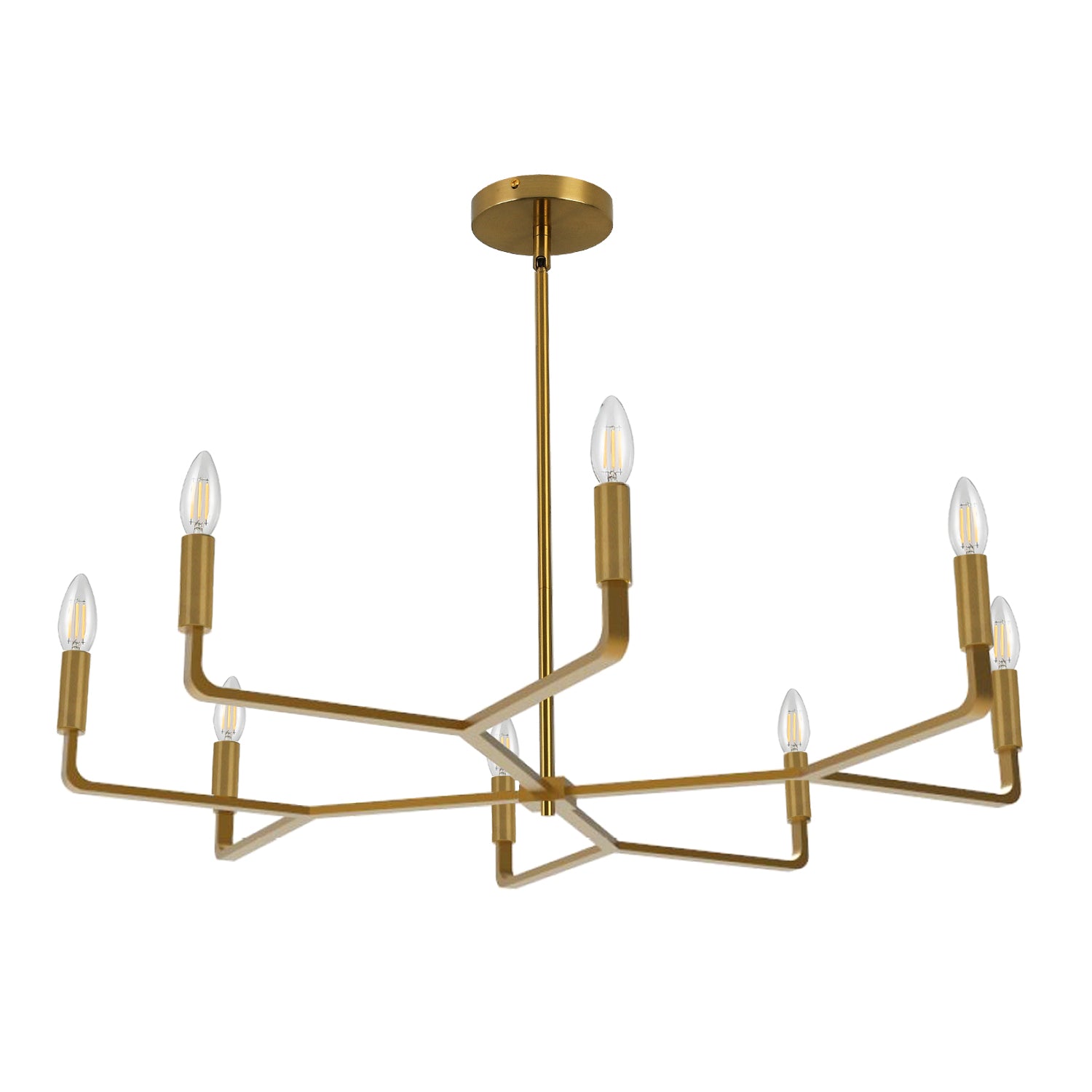 Dainolite Colette - CLT-328-AGB - 8 Light Chandelier Fixture, Aged Brass - Aged Brass