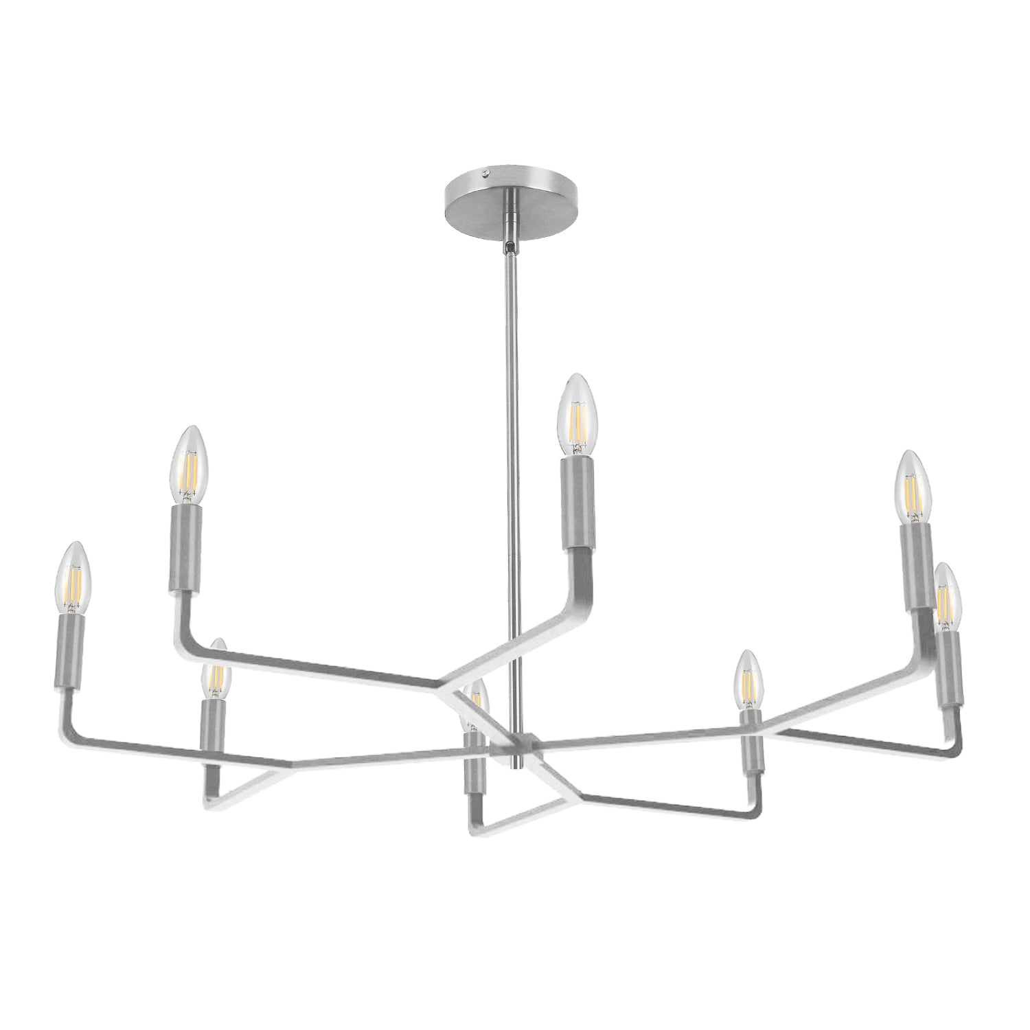 Dainolite Colette - CLT-328-PC - 8 Light Chandelier Fixture, Polished Chrome - Polished Chrome