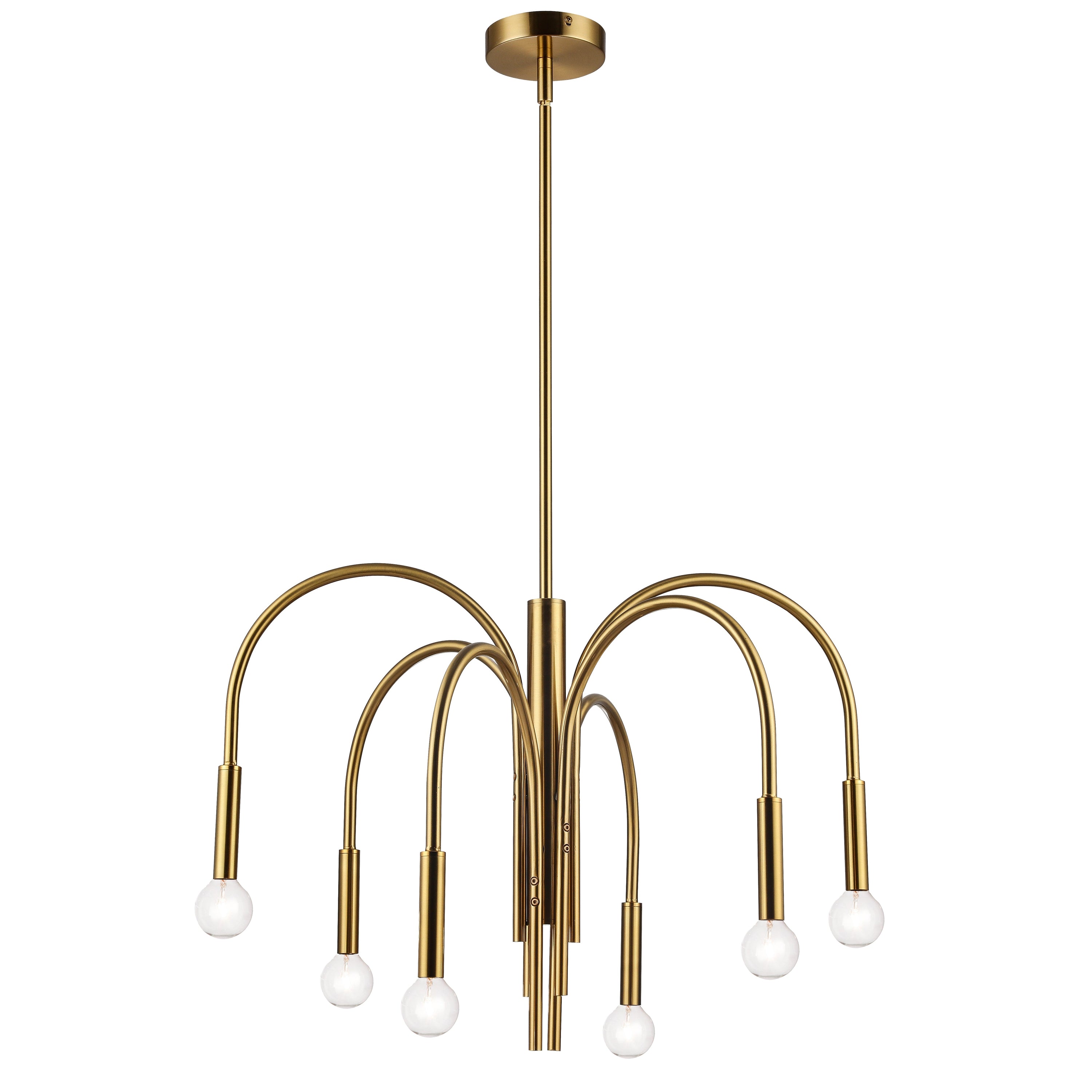 Dainolite Callway - CLY-246C-AGB - 6 Light Chandelier Fixture, Aged Brass - Aged Brass