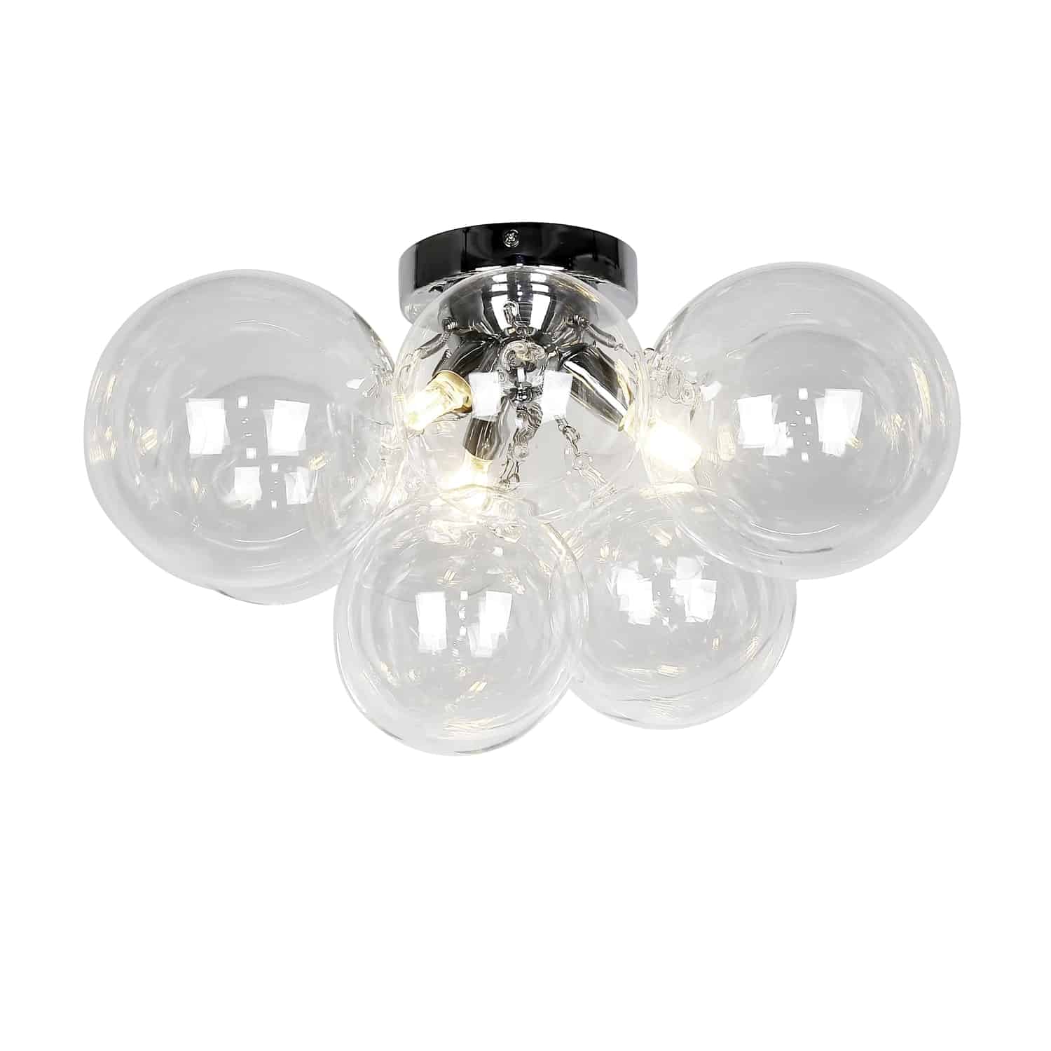 Dainolite Comet - CMT-143FH-CLR-PC - 3 Light Flush Mount, Polished Chrome with Clear Glass - Polished Chrome