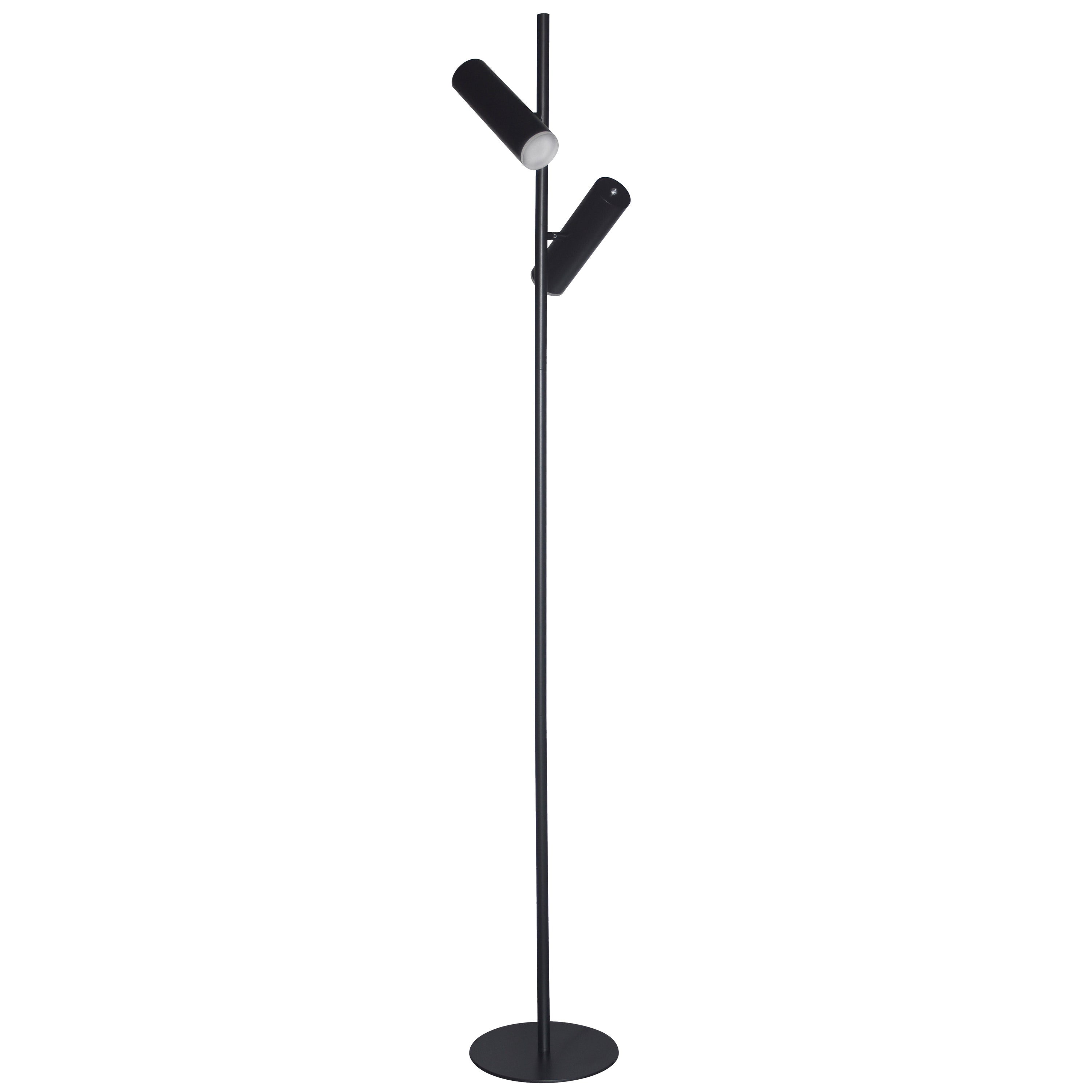 Dainolite Constance - CST-6112LEDF-MB - 12W Floor Lamp, Matte Black with Frosted Acrylic Diffuser - Black