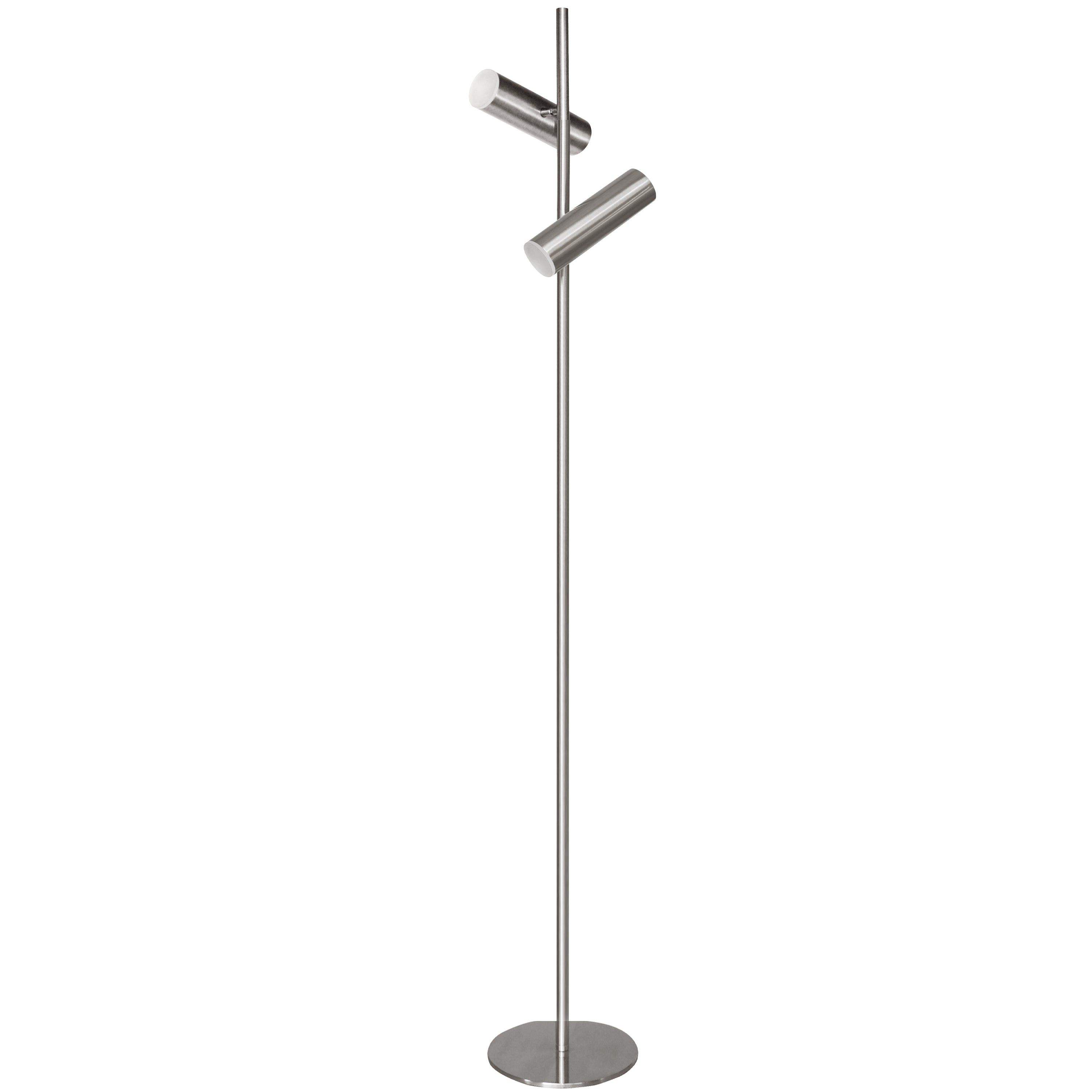 Dainolite Constance - CST-6112LEDF-SC - 12W Floor Lamp, Satin Chrome with Frosted Acrylic Diffuser - Satin Chrome