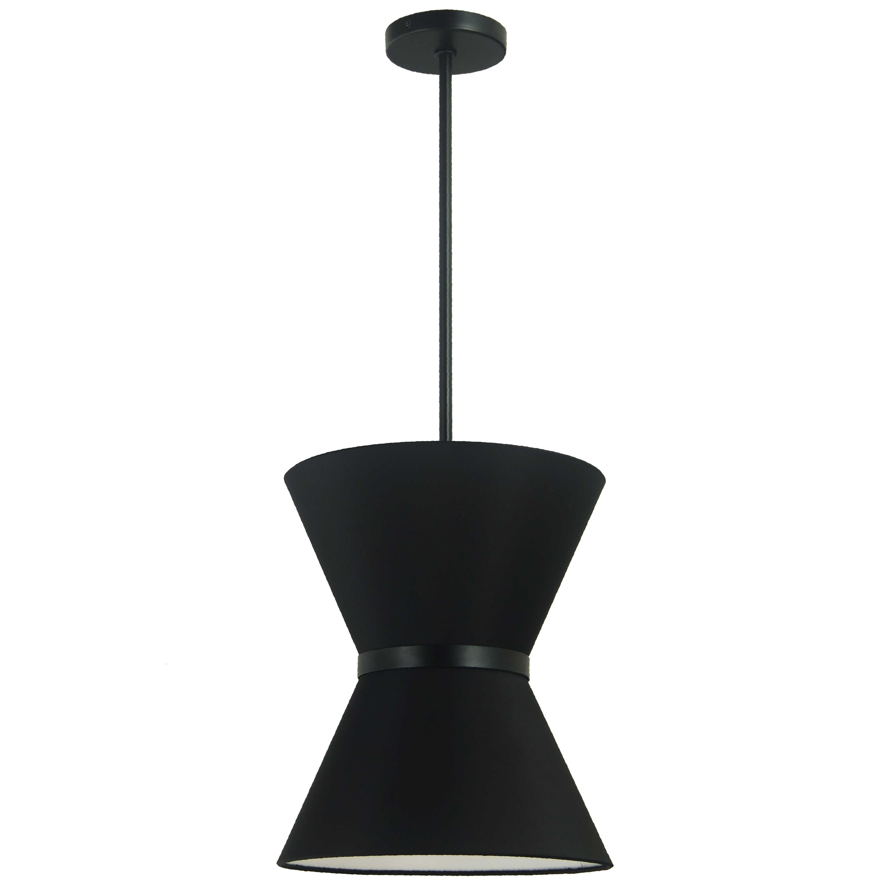 Dainolite Caterine - CTN-121P-MB-797 - 1 Light Pendant, Matte Black with Black Shade - Black