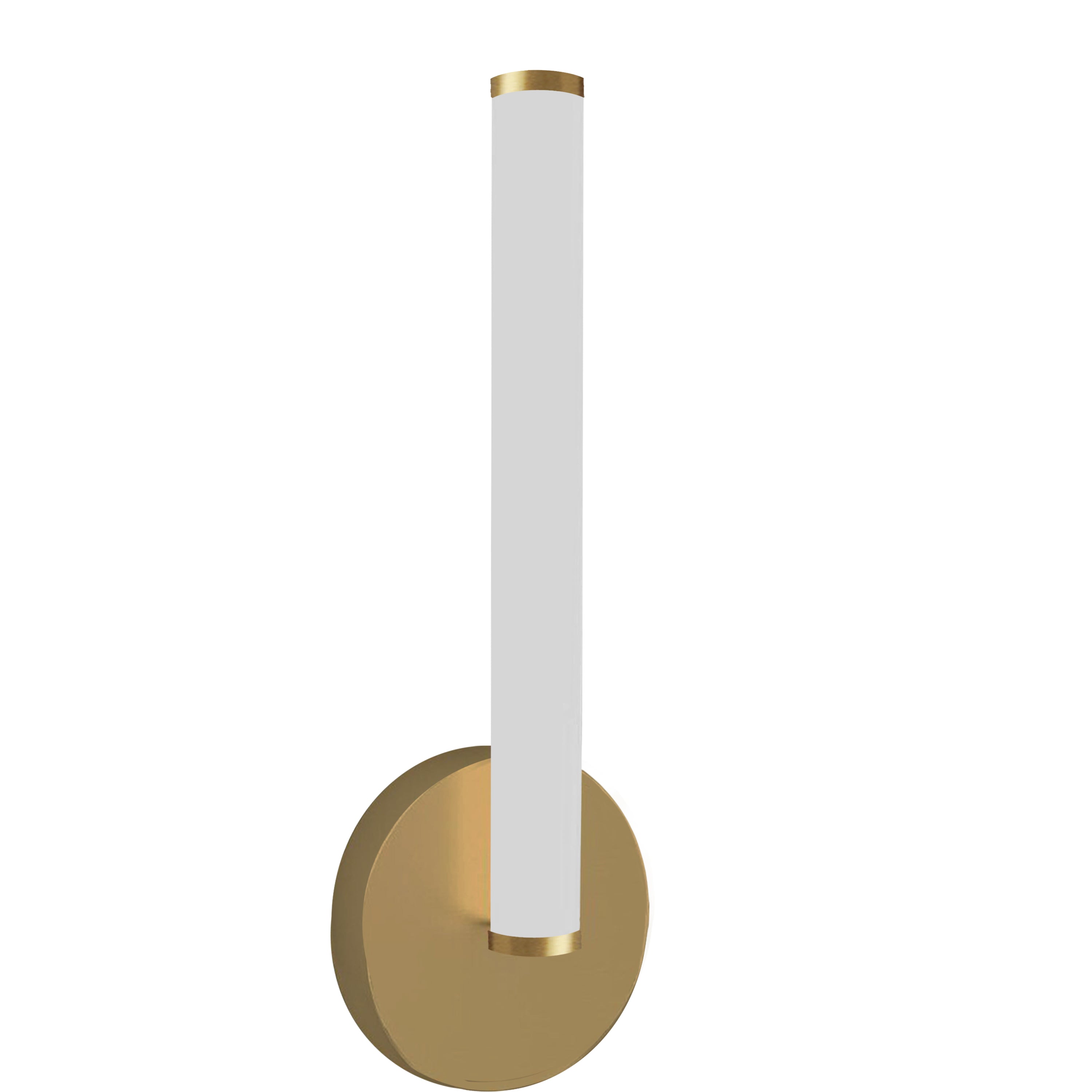 Dainolite Corvette - CVT-148LEDW-AGB - 8W Wall Sconce, Aged Brass w/ White Acrylic Diffuser - Aged Brass