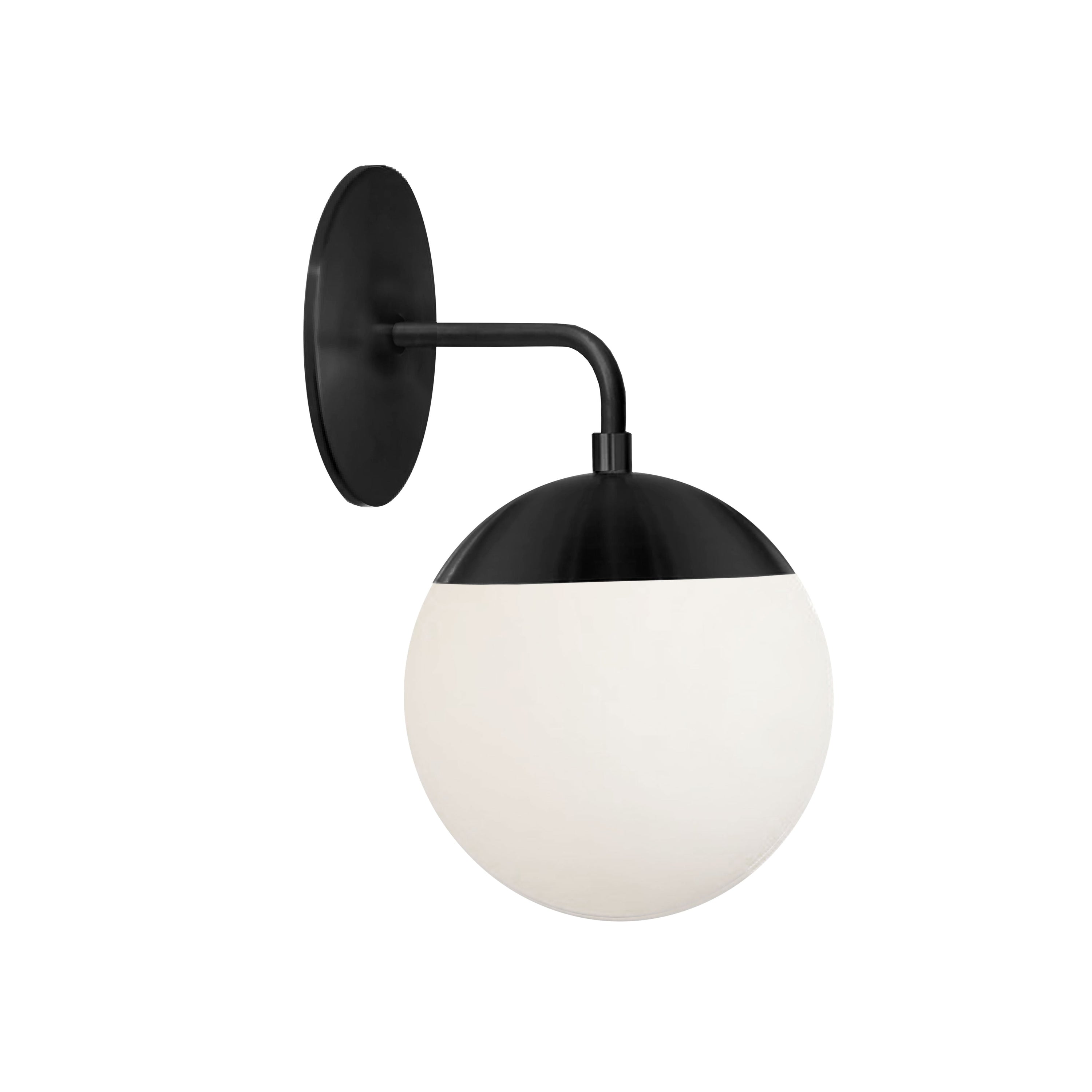 Dainolite Dayana - DAY-141W-MB - 1 Light Matte Black Wall Sconce w/ White Glass - Black