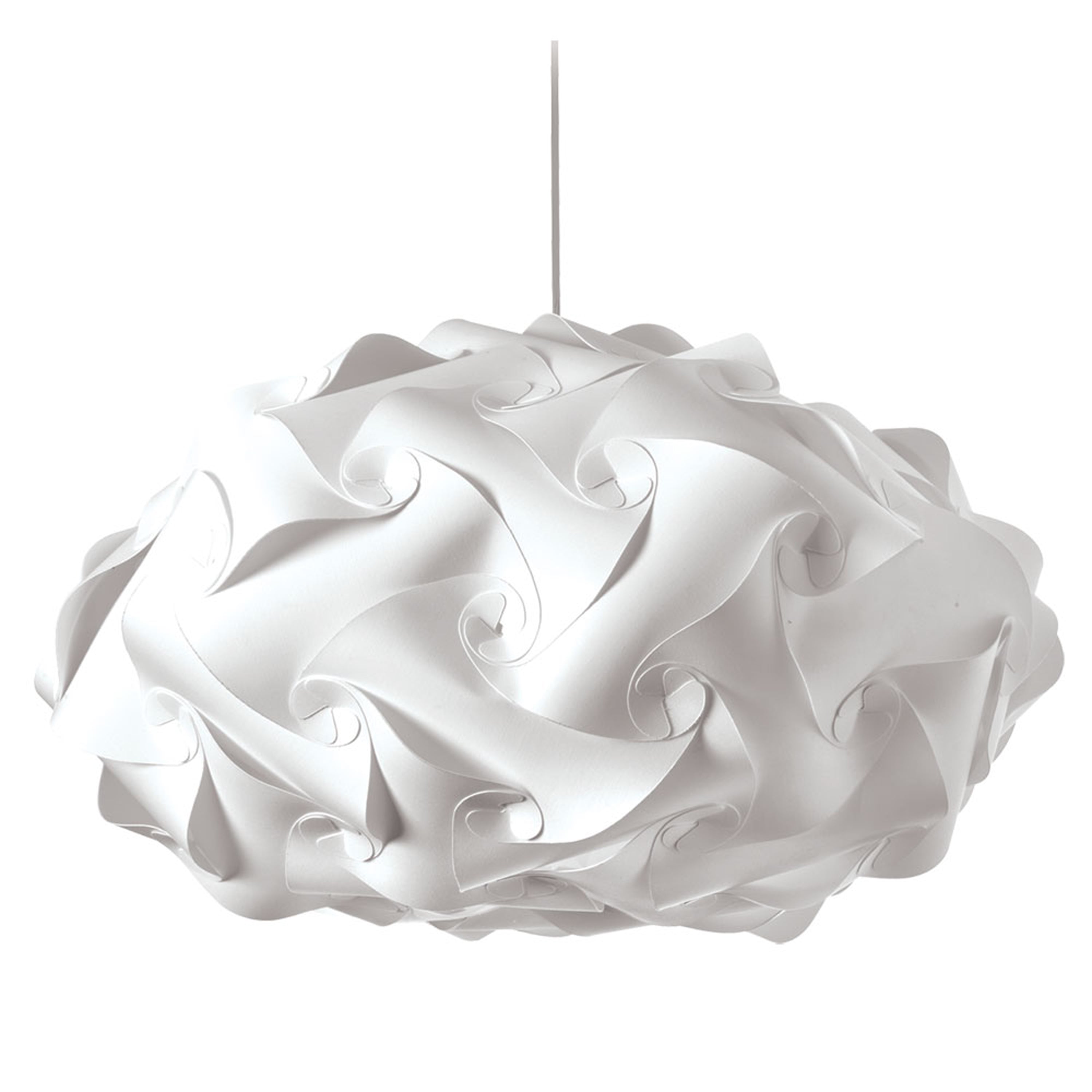 Dainolite Globus - DBL-FLT-790 - 3 Light Pendant, Polished Chrome Finish, White Fabric - White