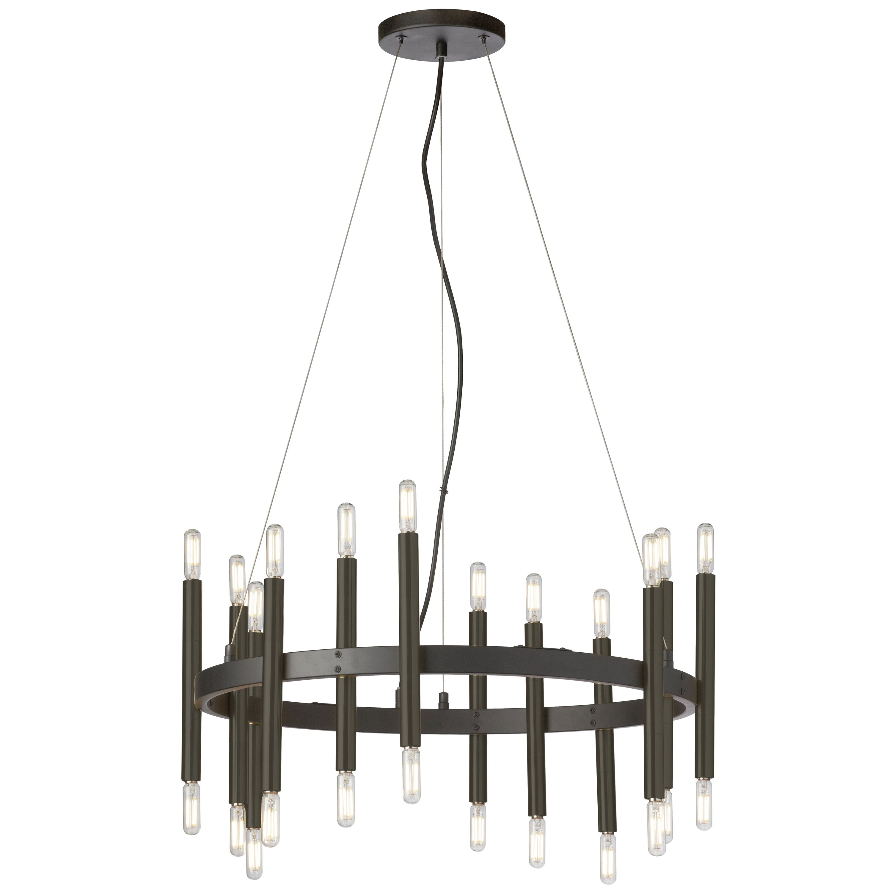 Dainolite Derry - DER-2424C-MB - 24 Light Matte Black Chandelier Fixture - Black