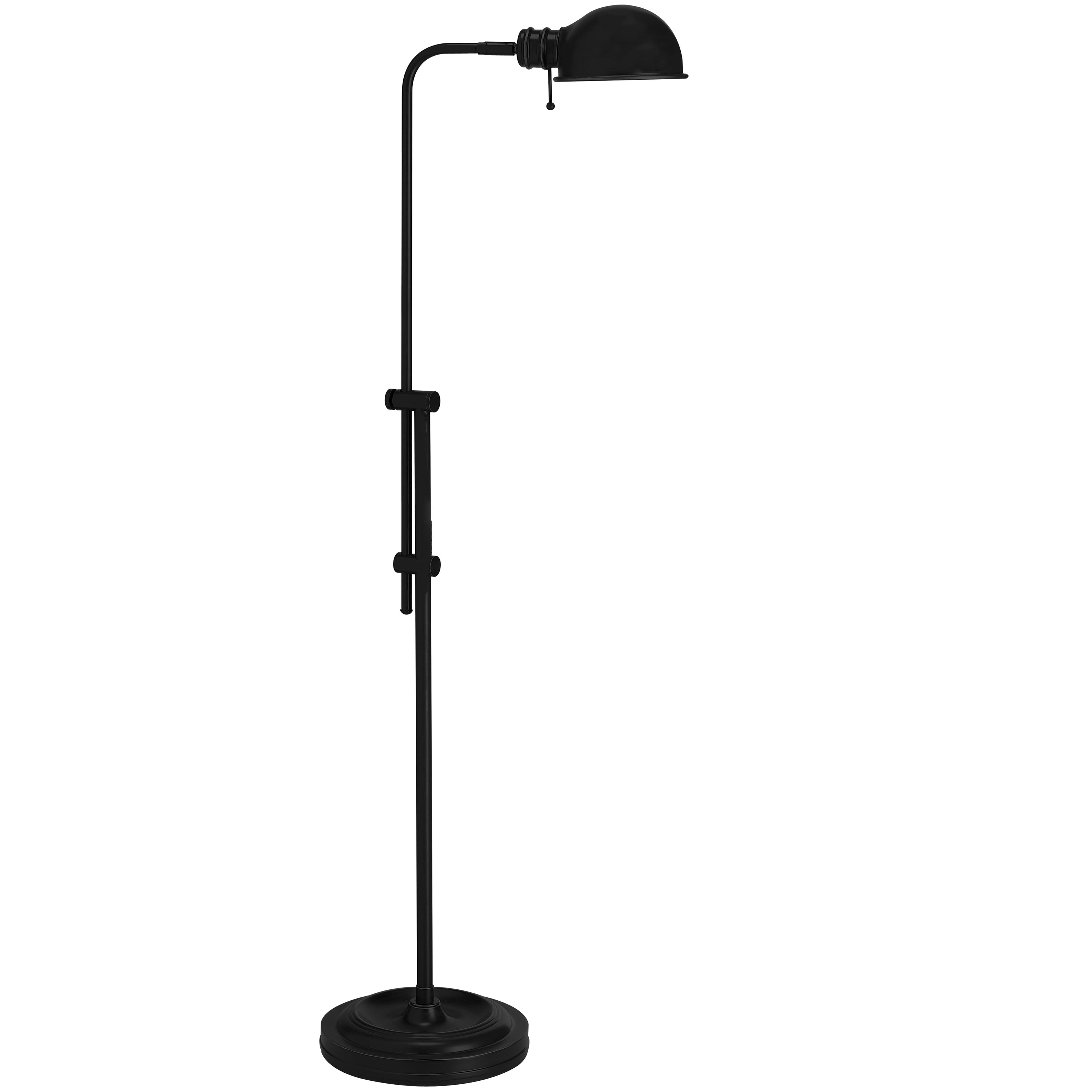 Dainolite Fedora - DM1958F-MB - 1 Light Adjustable Pharmacy Floor Lamp, Matte Black - Black