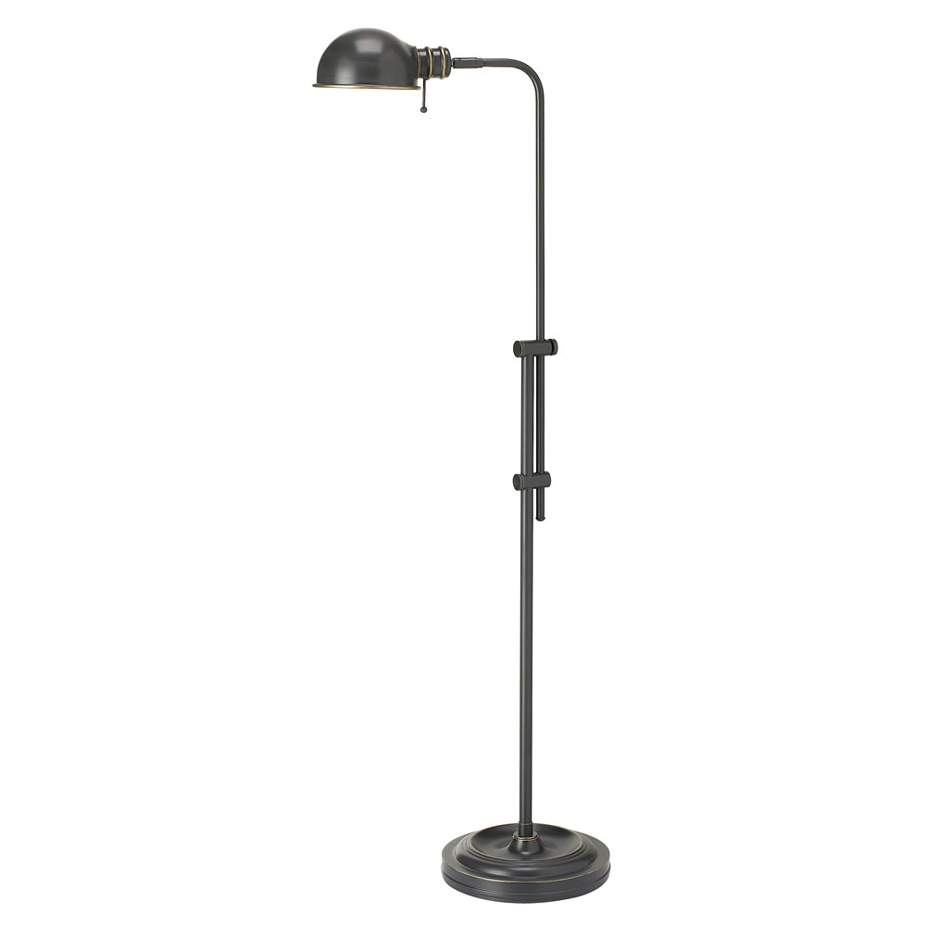 Dainolite Traditional - DM1958F-OBB - Pharmacy Floor Lamp, Oil Brushed Bronze, Adjustable Arm and Shade - Oil Brushed Bronze