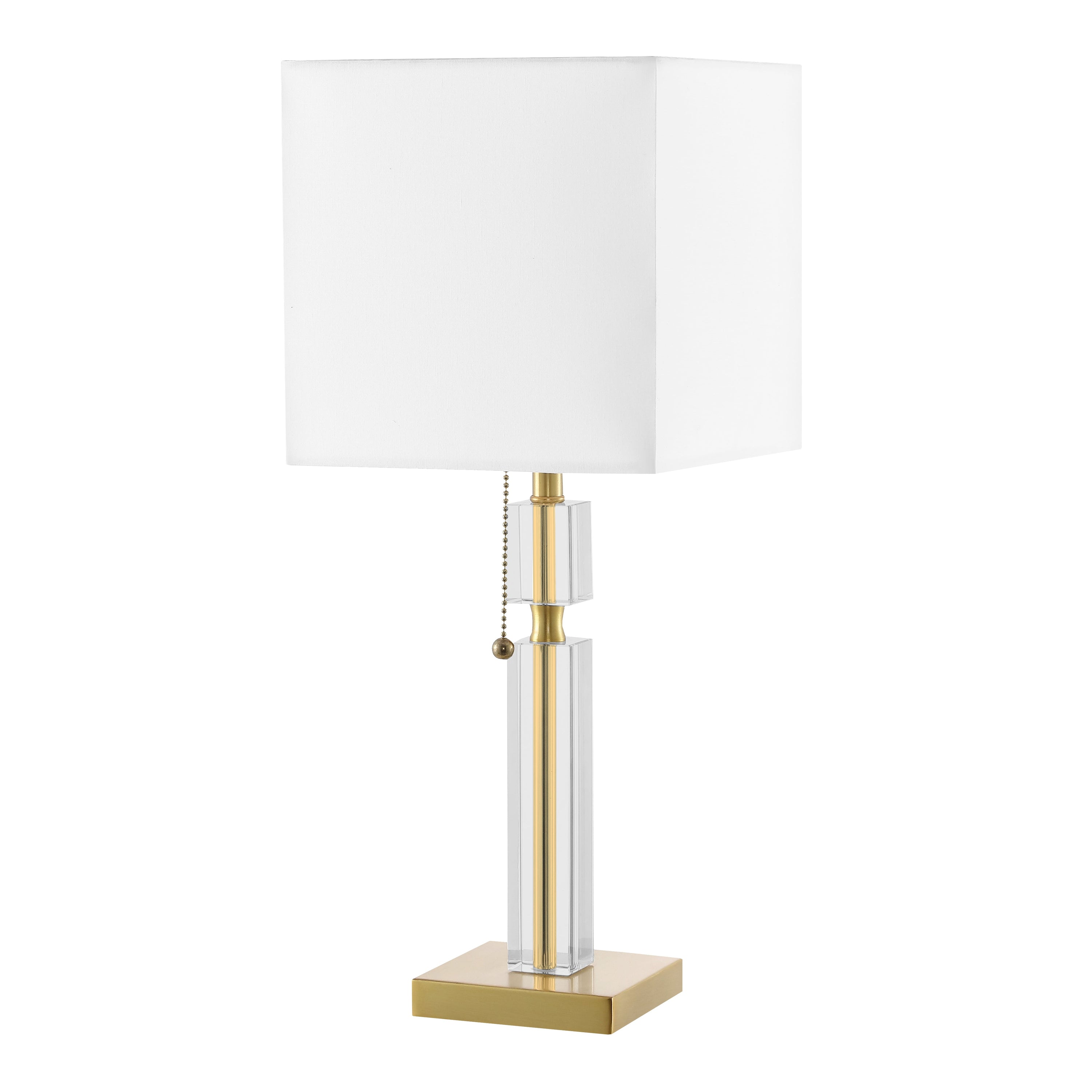 Dainolite Fernanda - DM231-AGB - 1 Light Table Lamp Aged Brass with White Shade - Aged Brass