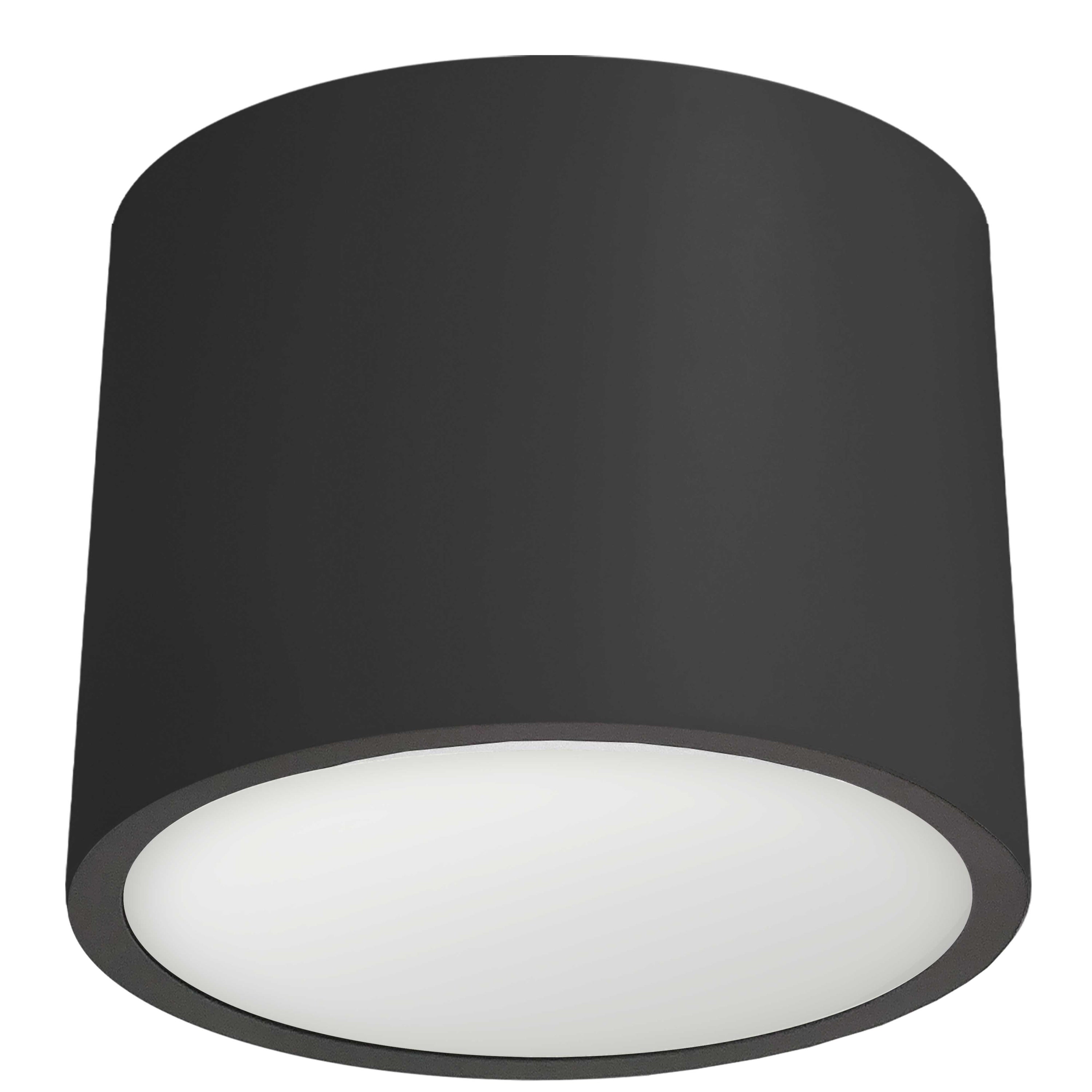 Dainolite Echo - ECO-C1015-MB - 15W Flush Mount, Matte Black with White Diffuser - Black