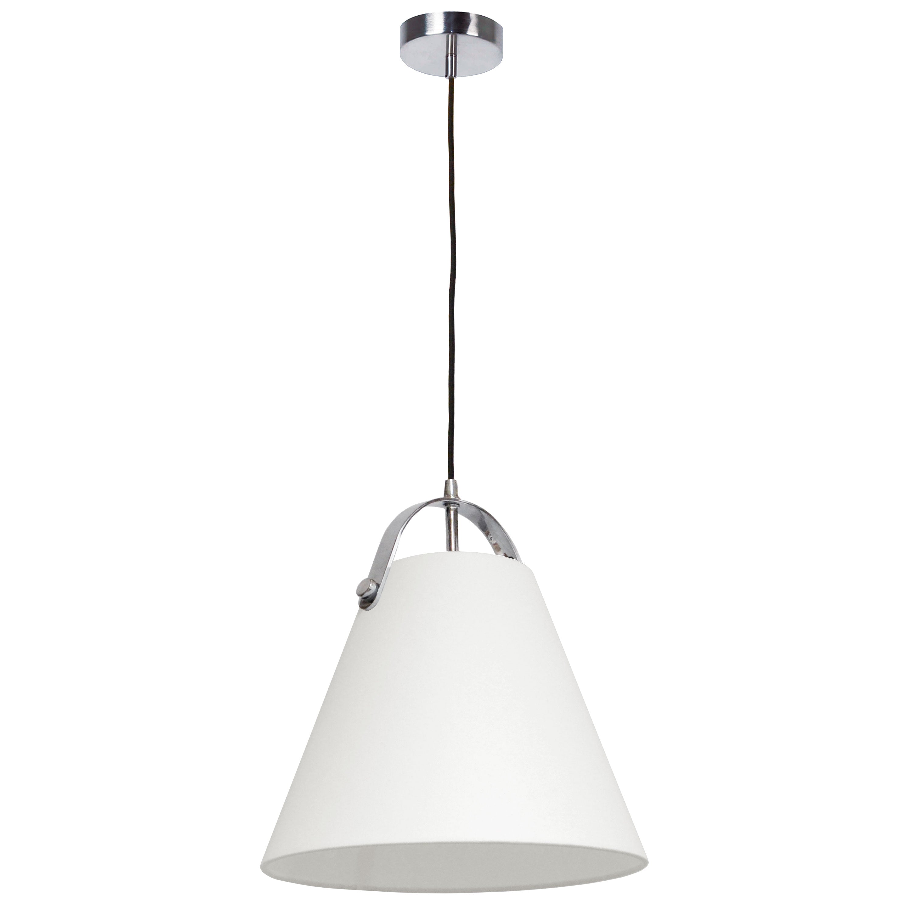 Dainolite Emperor - EMP-111P-719-PC - 1 Light Emperor Pendant Polished Chrome with Off White Shade - Polished Chrome