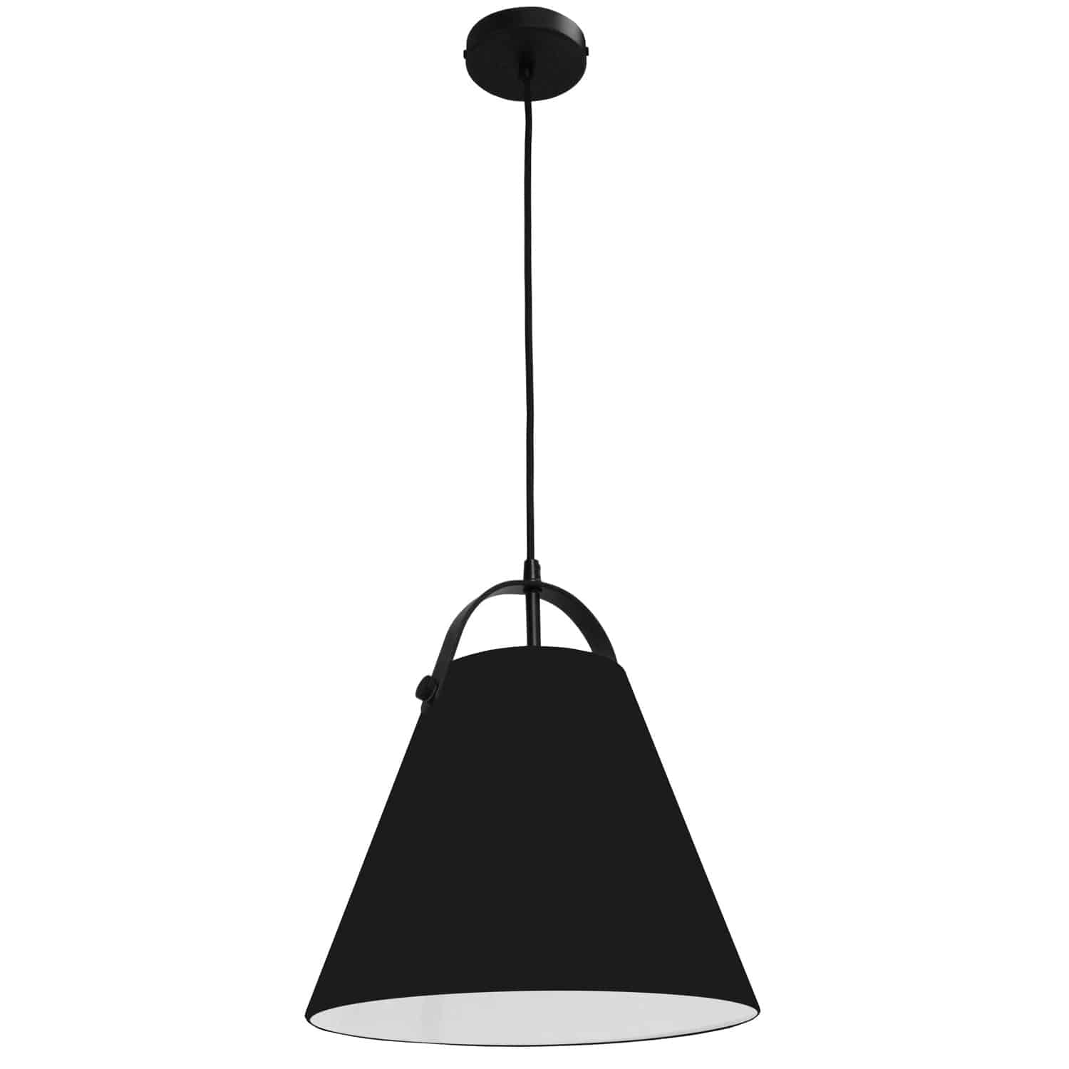 Dainolite Emperor - EMP-111P-797-MB - 1 Light Emperor Pendant Matte Black with Black Shade - Black