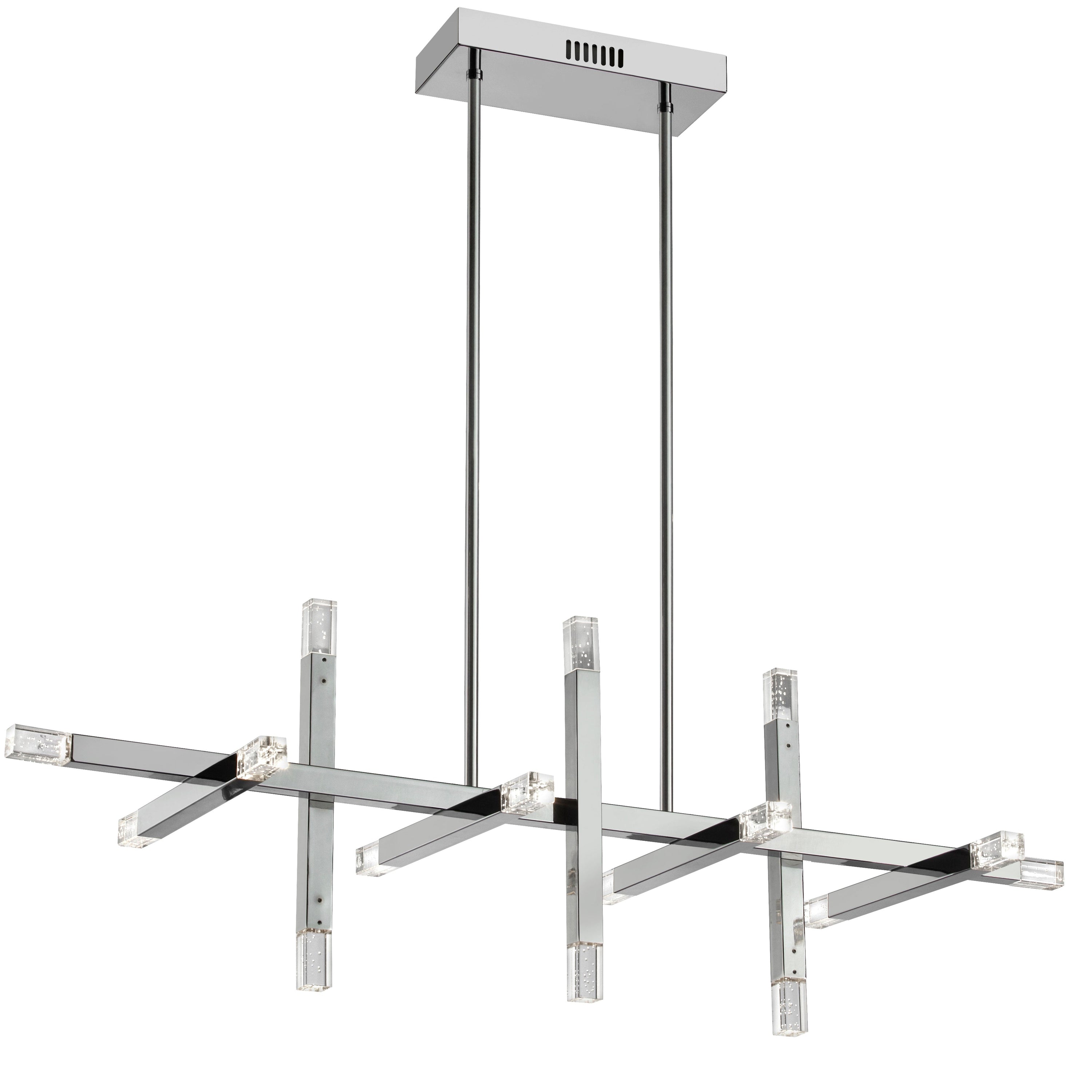 Dainolite Francesca - FCS-4064HC-PC - 48W Horizontal Polished Chrome Chandelier Fixture w/ Acrylic Diffuser - Polished Chrome