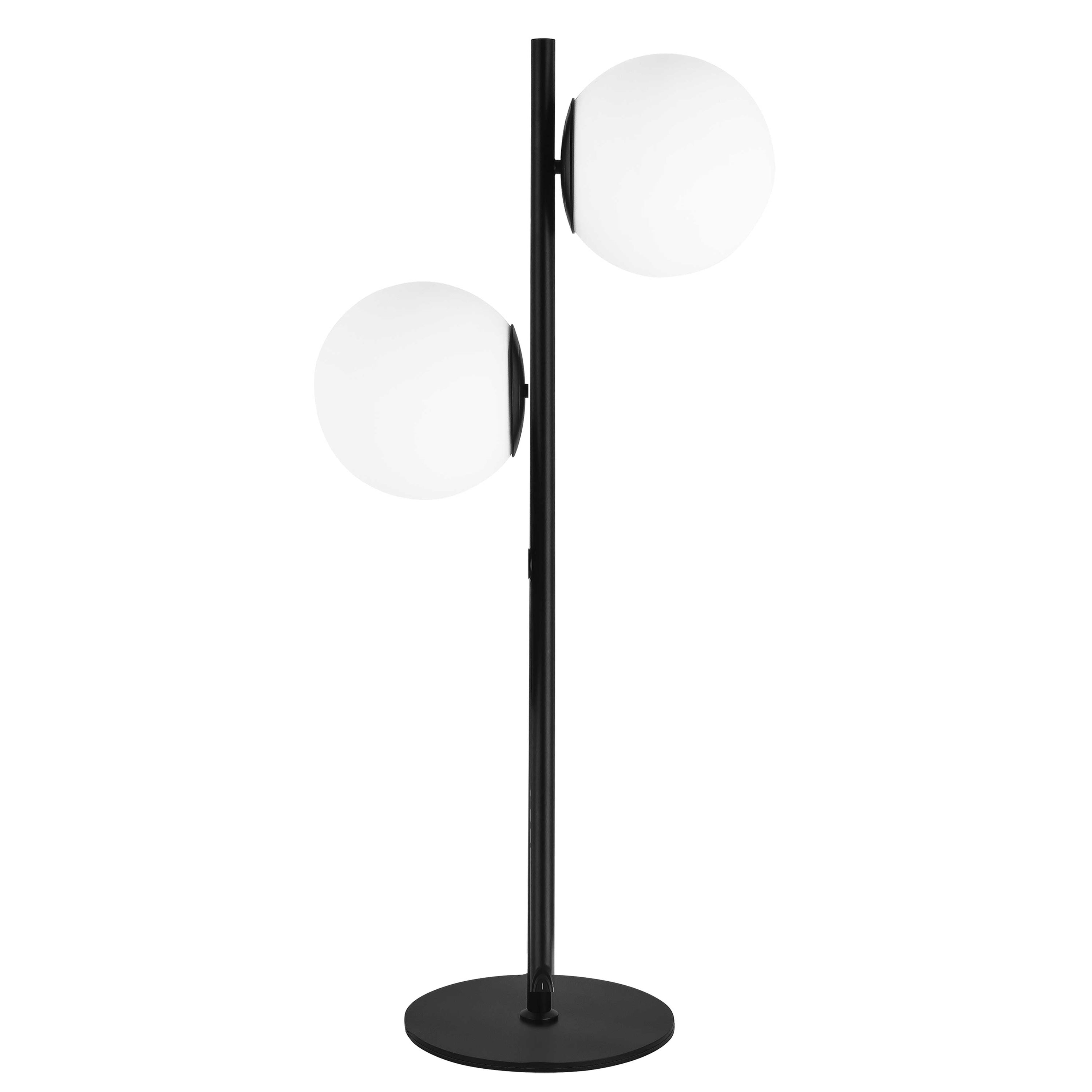 Dainolite Folgar - FOL-222T-MB - 2 Light Table Lamp, Matte Black w/ White Glass - Matte Black