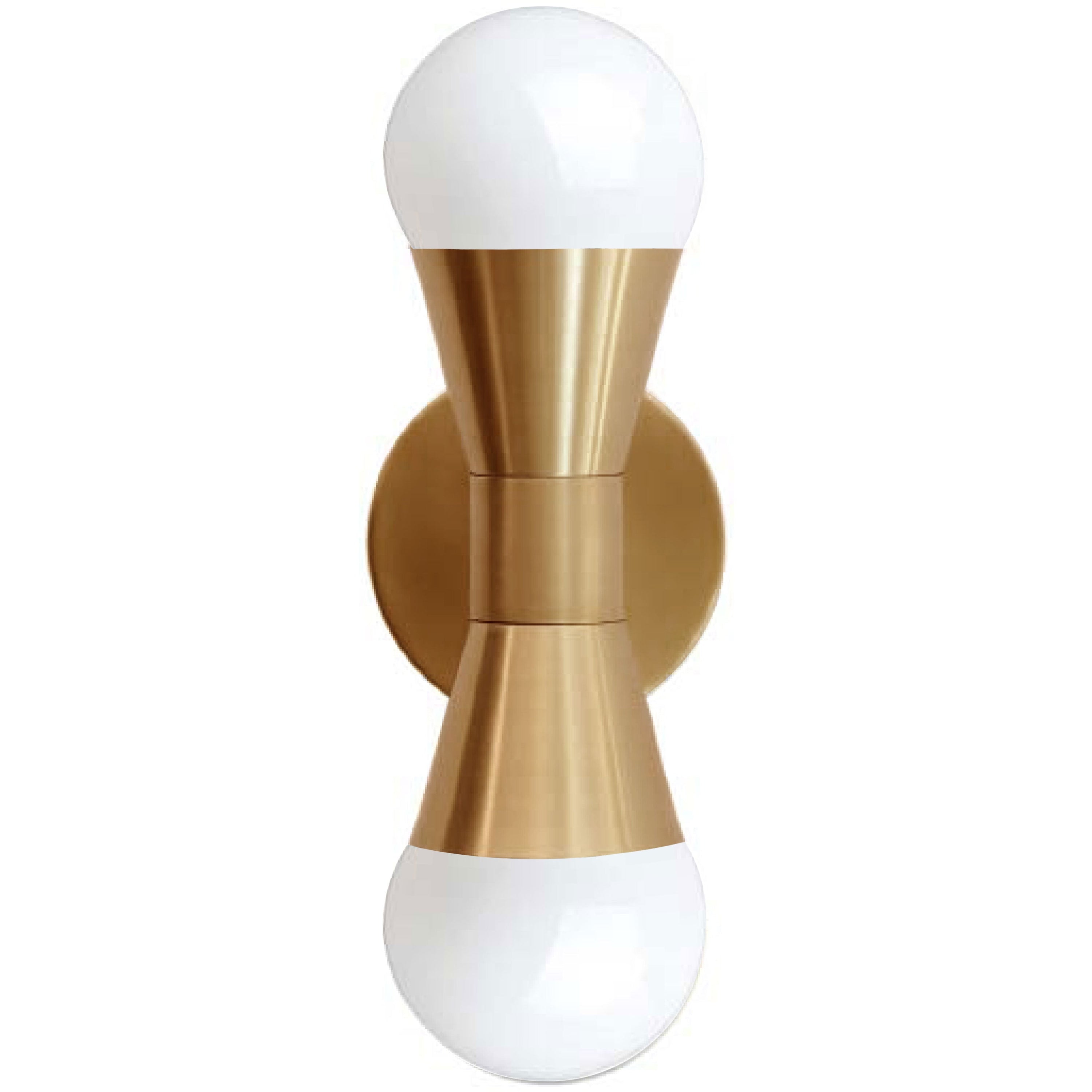 Dainolite Fortuna - FOR-72W-AGB - 2 Light Aged Brass Wall Sconce - Aged Brass