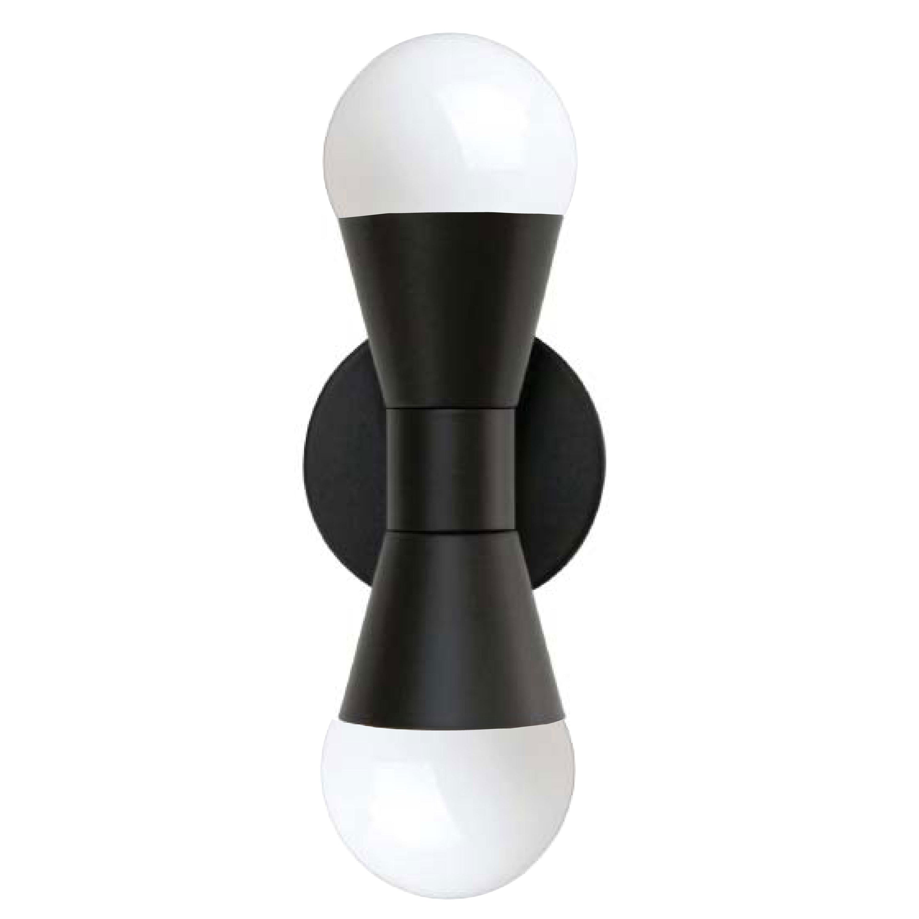 Dainolite Fortuna - FOR-72W-MB - 2 Light Matte Black Wall Sconce - Black