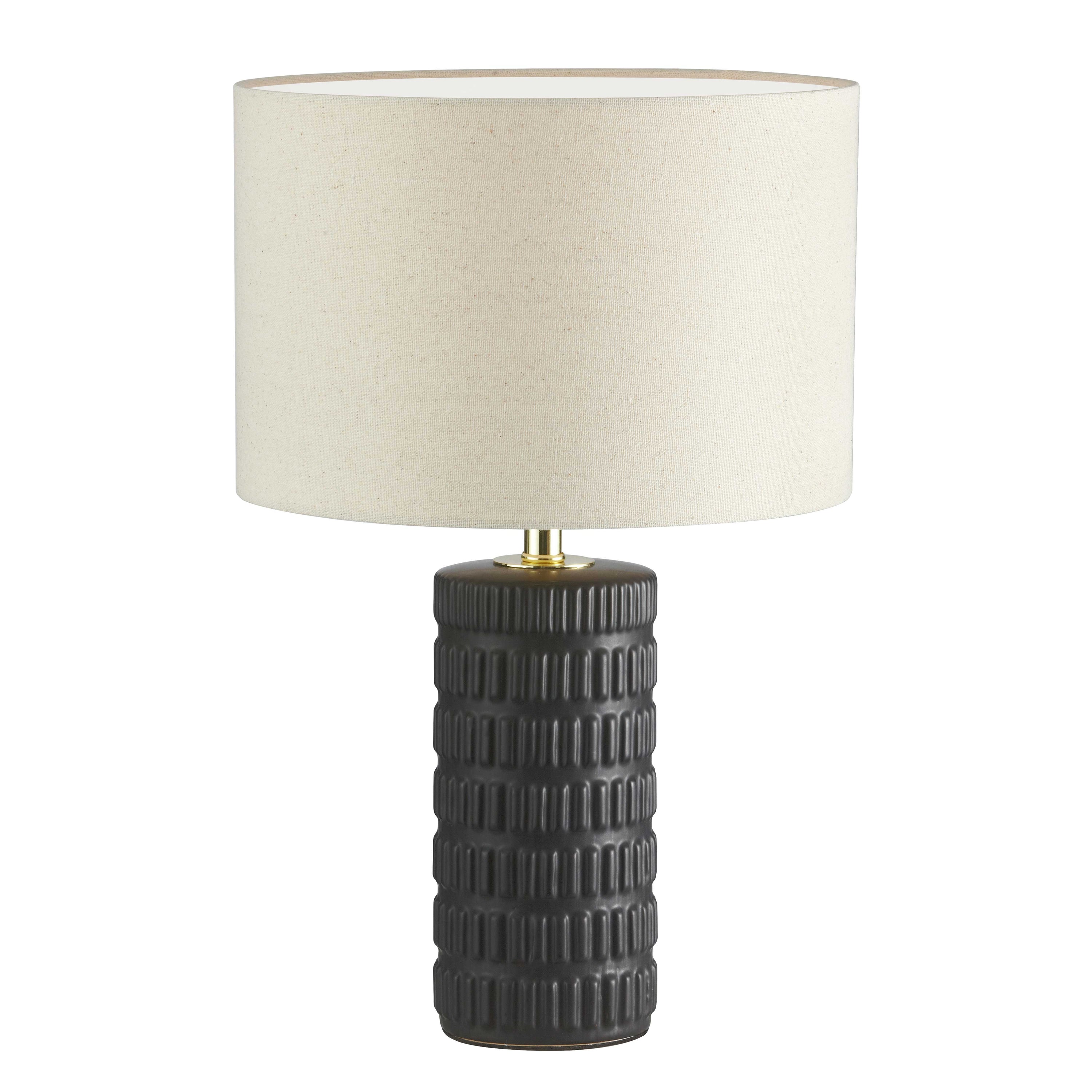 Dainolite Felicity - FTY-181T-MB-BG - 1 Light Table Lamp Matte Black with Black Gold Shade - Beige