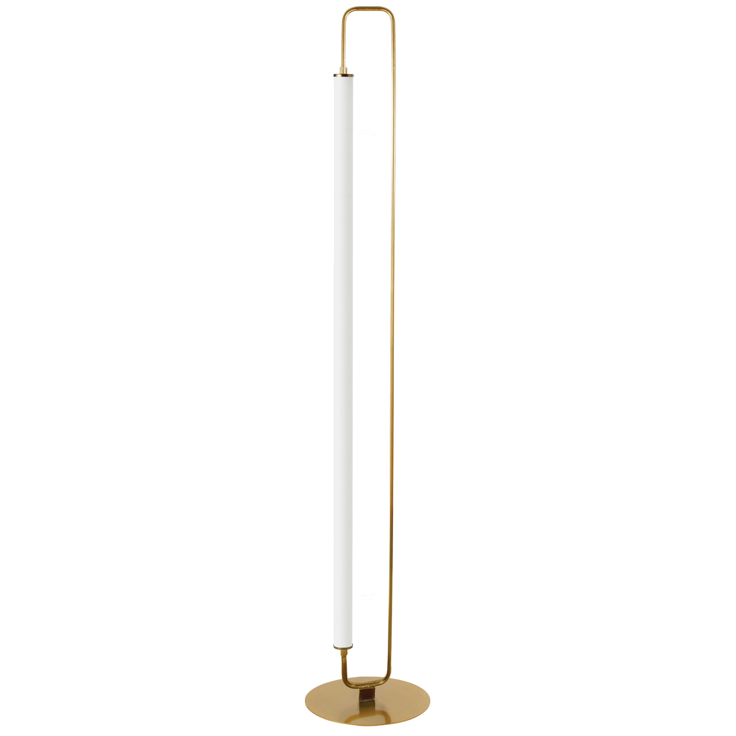 Dainolite Freya - FYA-5932LEDF-AGB - 1 Light LED Freya Floor Lamp Aged Brass w/ White Acrylic - Aged Brass