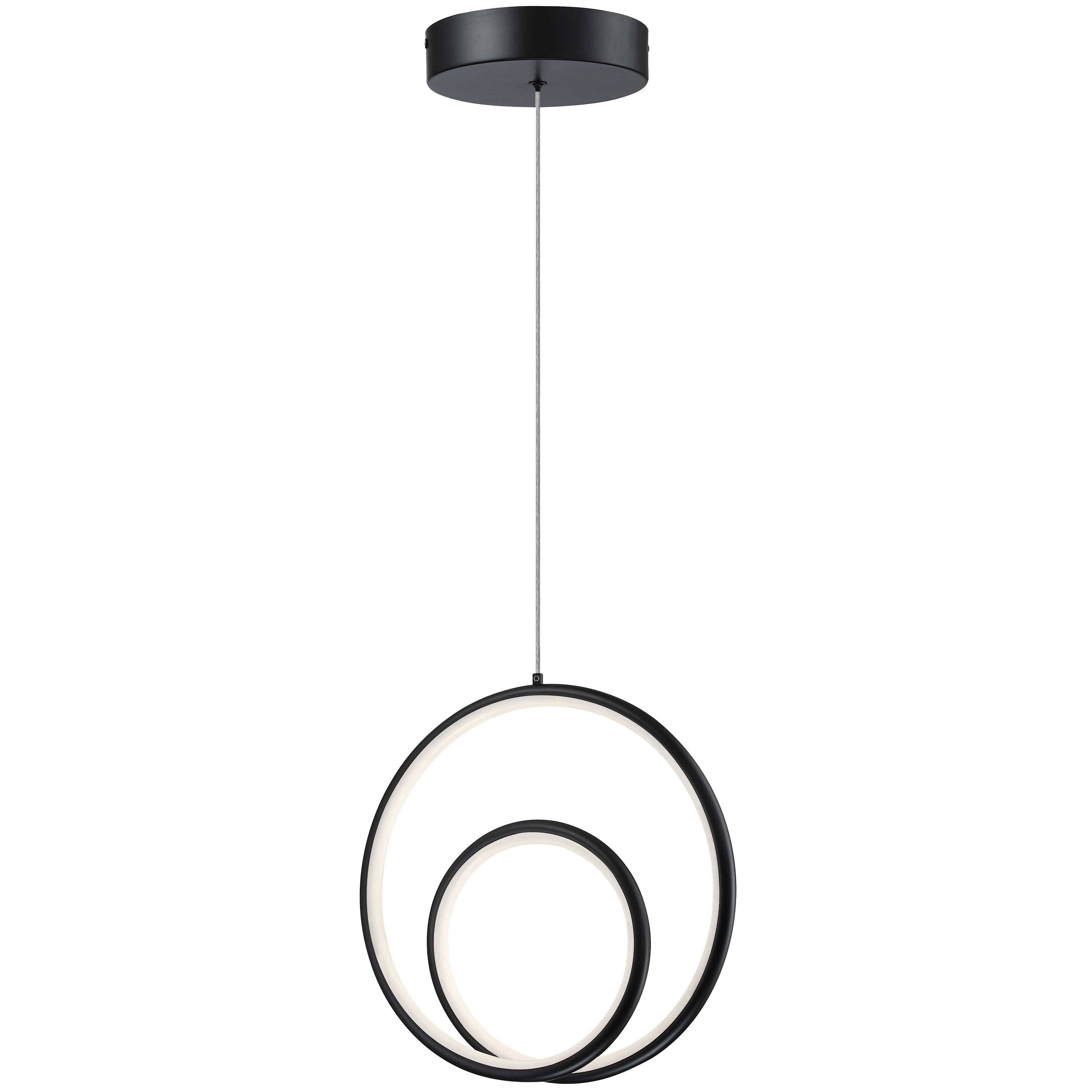 Dainolite Gabriel - GBL-1222LEDP-MB - 22W Pendant, Matte Black w/ White Silicone Diffuser - Matte Black