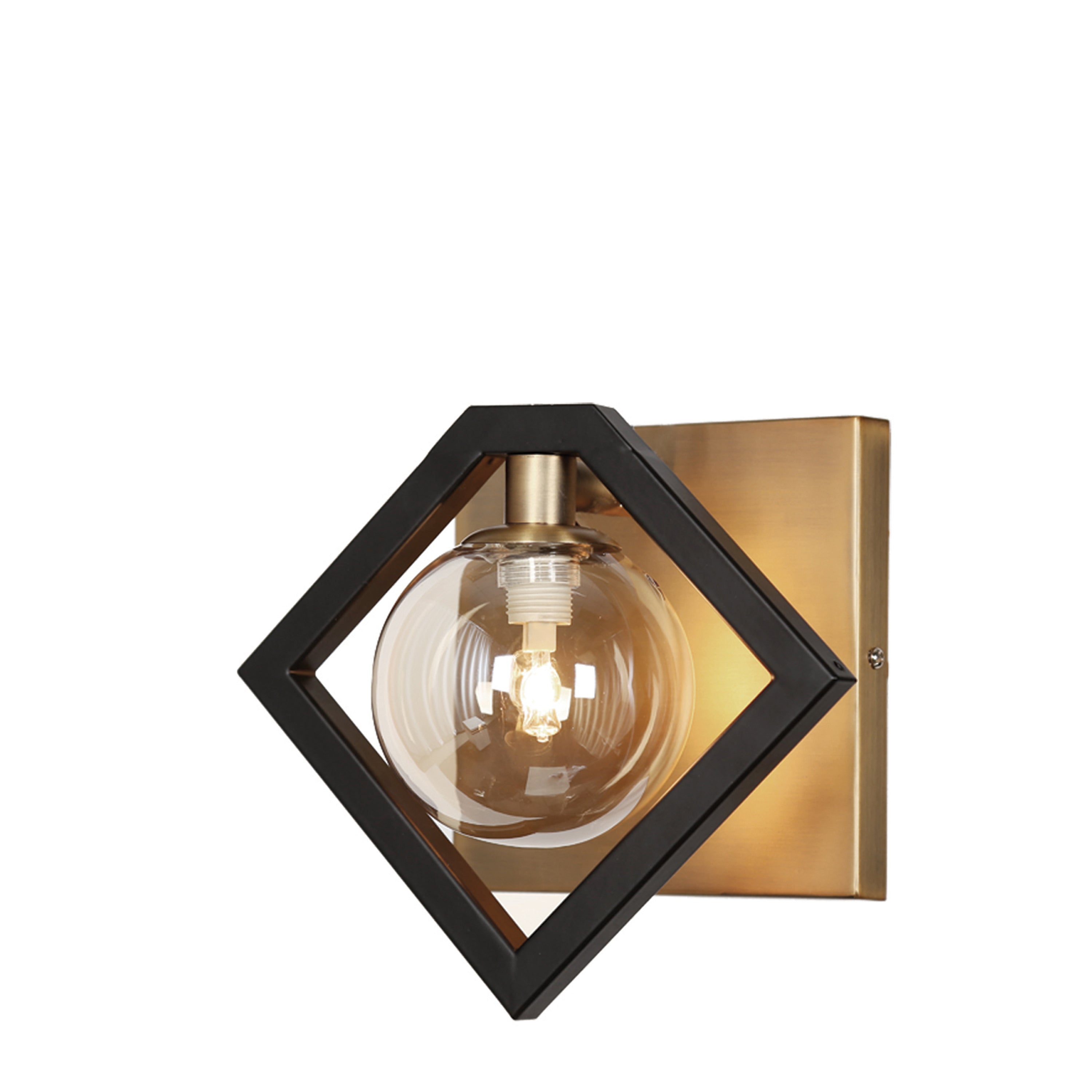 Dainolite Glasgow - GLA-91W-MB-VB - 1 Light Wall Sconce, Matte Black & Vintage Bronze Finish, Champagne Glass - Vintage Bronze