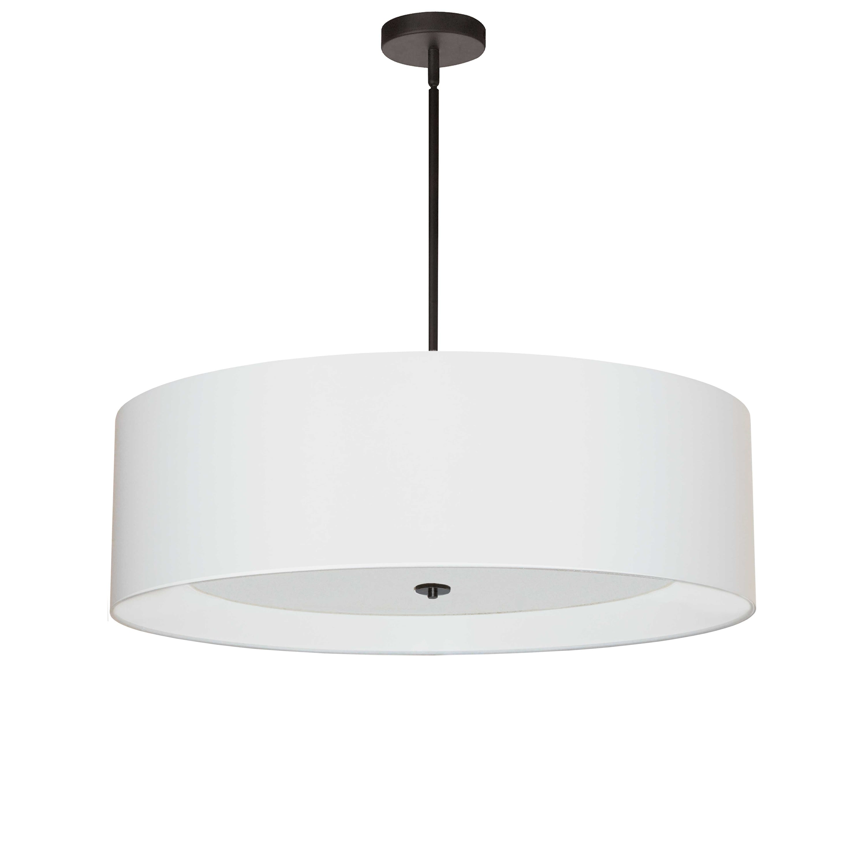 Dainolite Helena - HEL-304P-MB-WH - 4 Light Pendant Matte Black White Shade with White Diffuser - Matte Black