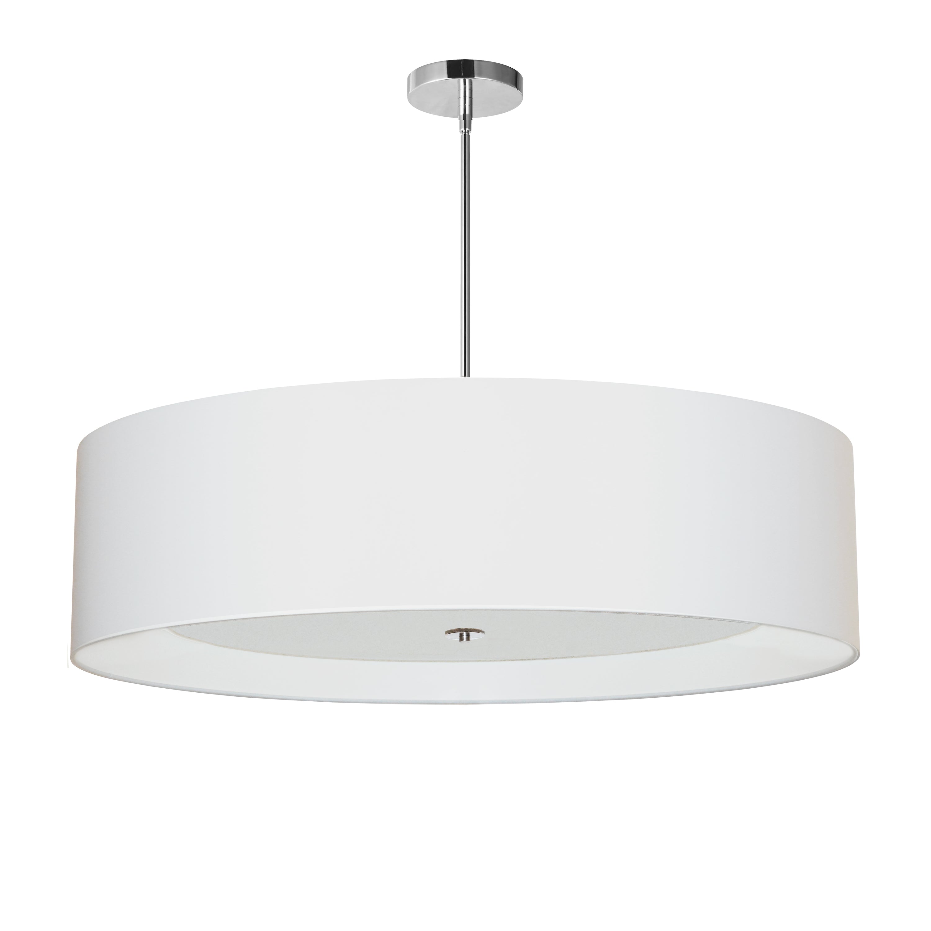 Dainolite Helena - HEL-344P-PC-WH - 4 Light Polished Chrome Helena Pendant w/ White Shade and White Fabric Diffuser - White