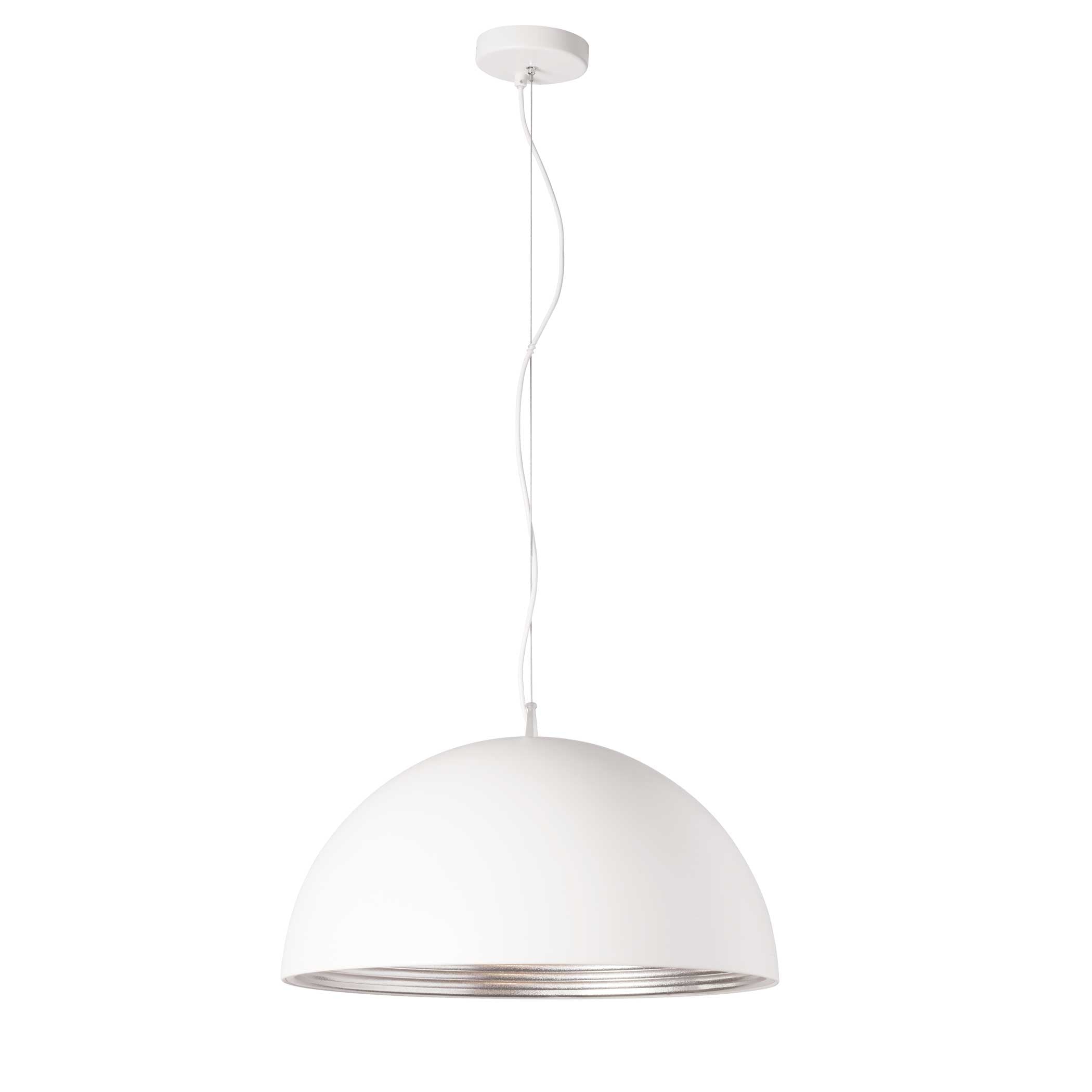 Dainolite Helsinki - HKI-201LP-WH - 1 Light Pendant, Matte White / Silver - White