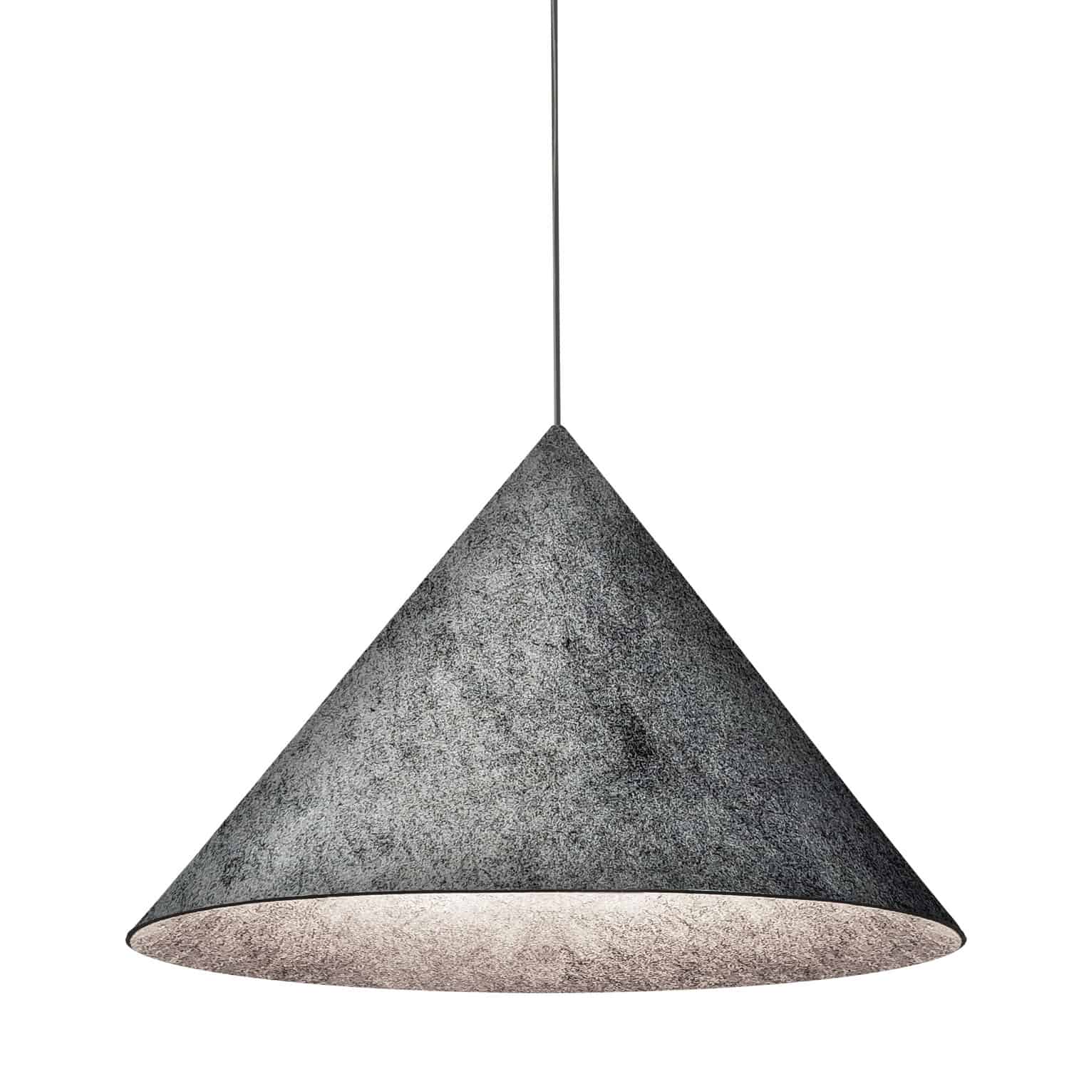 Dainolite Jessica - JES-201P-MB-500 - 1 Light Pendant Grey Felt Shade - Grey