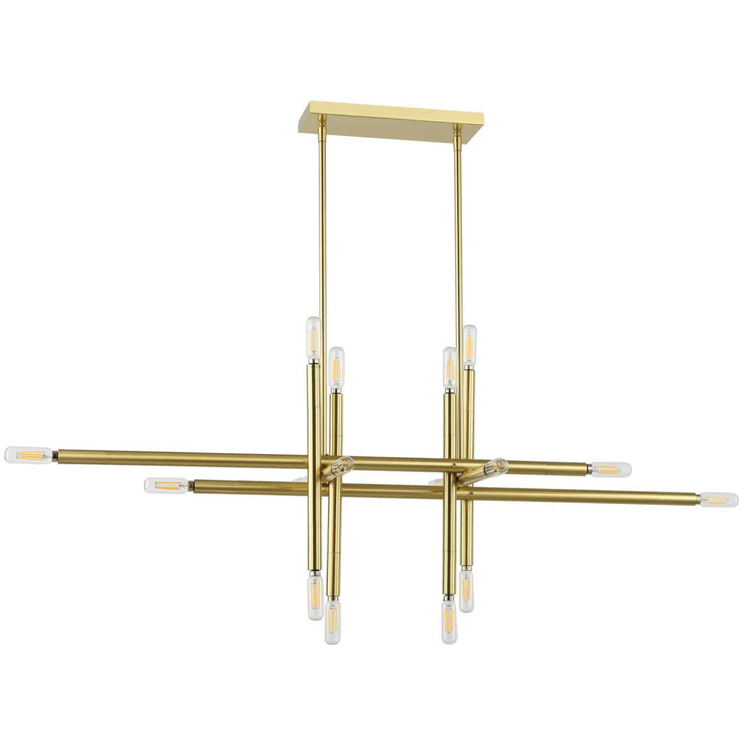 Dainolite Kanata - KAN-4016HP-AGB - 16 Light Horizontal Pendant, Aged Brass - Aged Brass