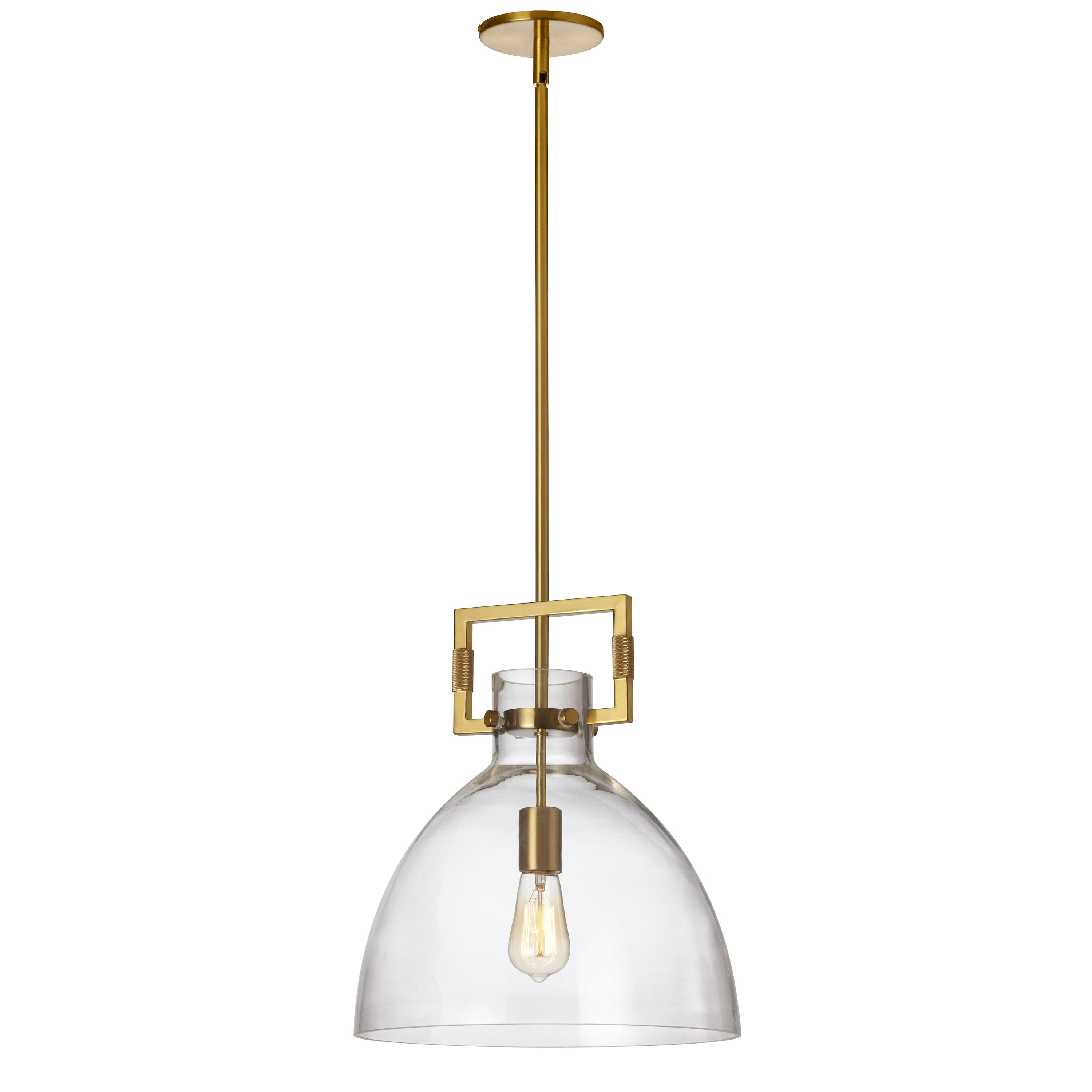 Dainolite Liberty - LBY-141P-AGB - 1 Light Aged Brass Pendant - Clear