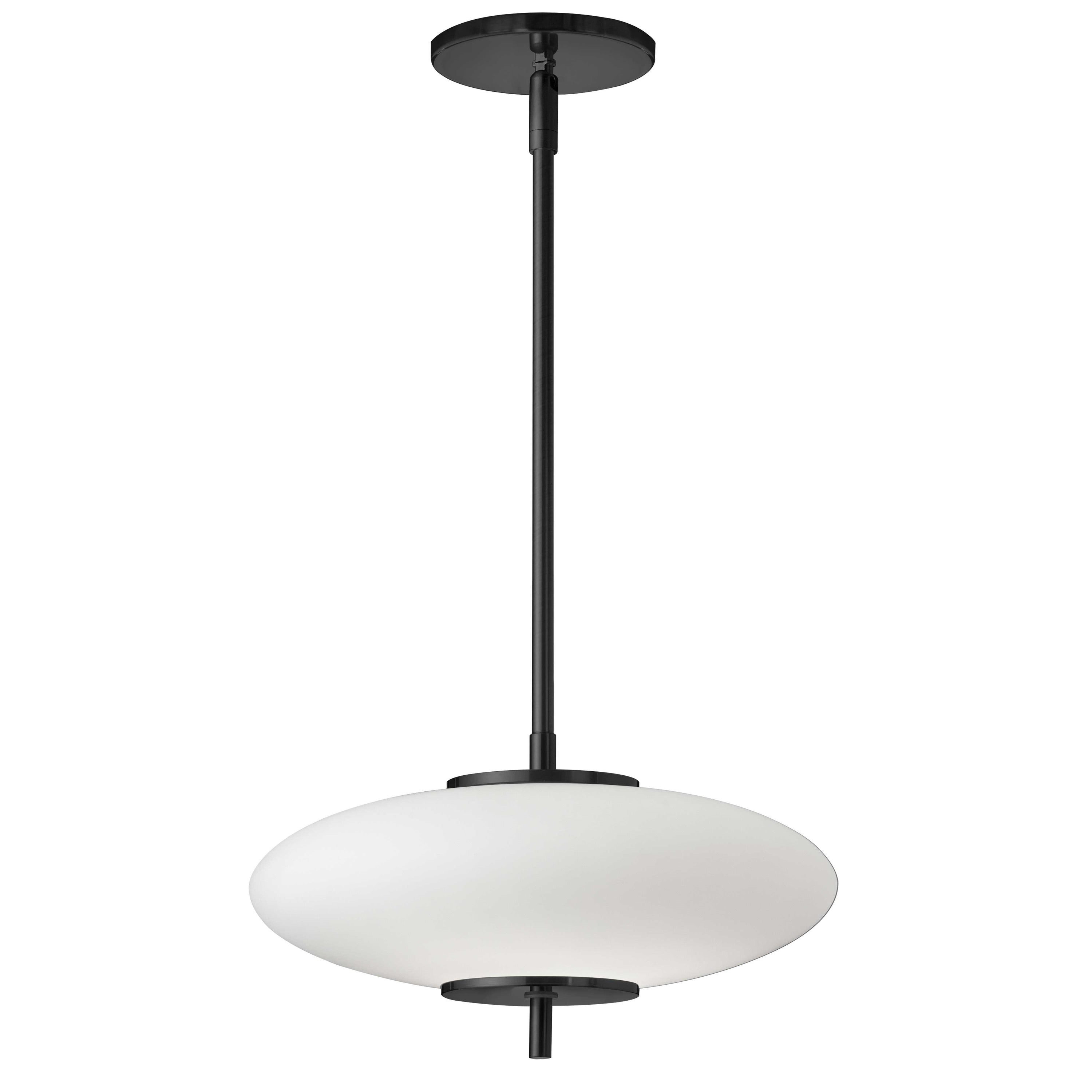 Dainolite Maddie - MAD-121LEDP-MB - 16W Pendant Matte Black with Opal Glass - Matte Black