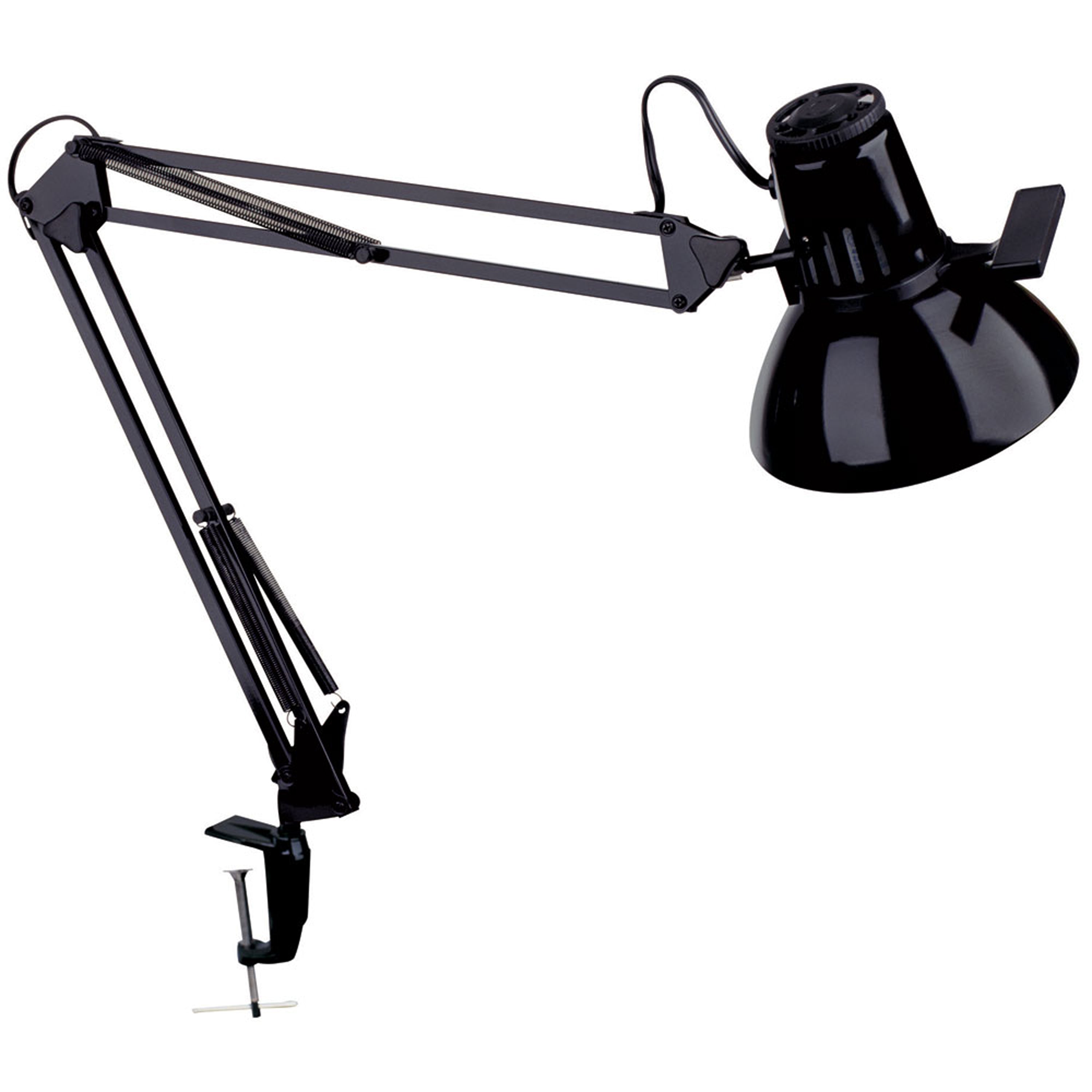 Dainolite Modern - MAGNUS-I-BK - Desktop Task Lamp, Gloss Black, 36" Reach - Black