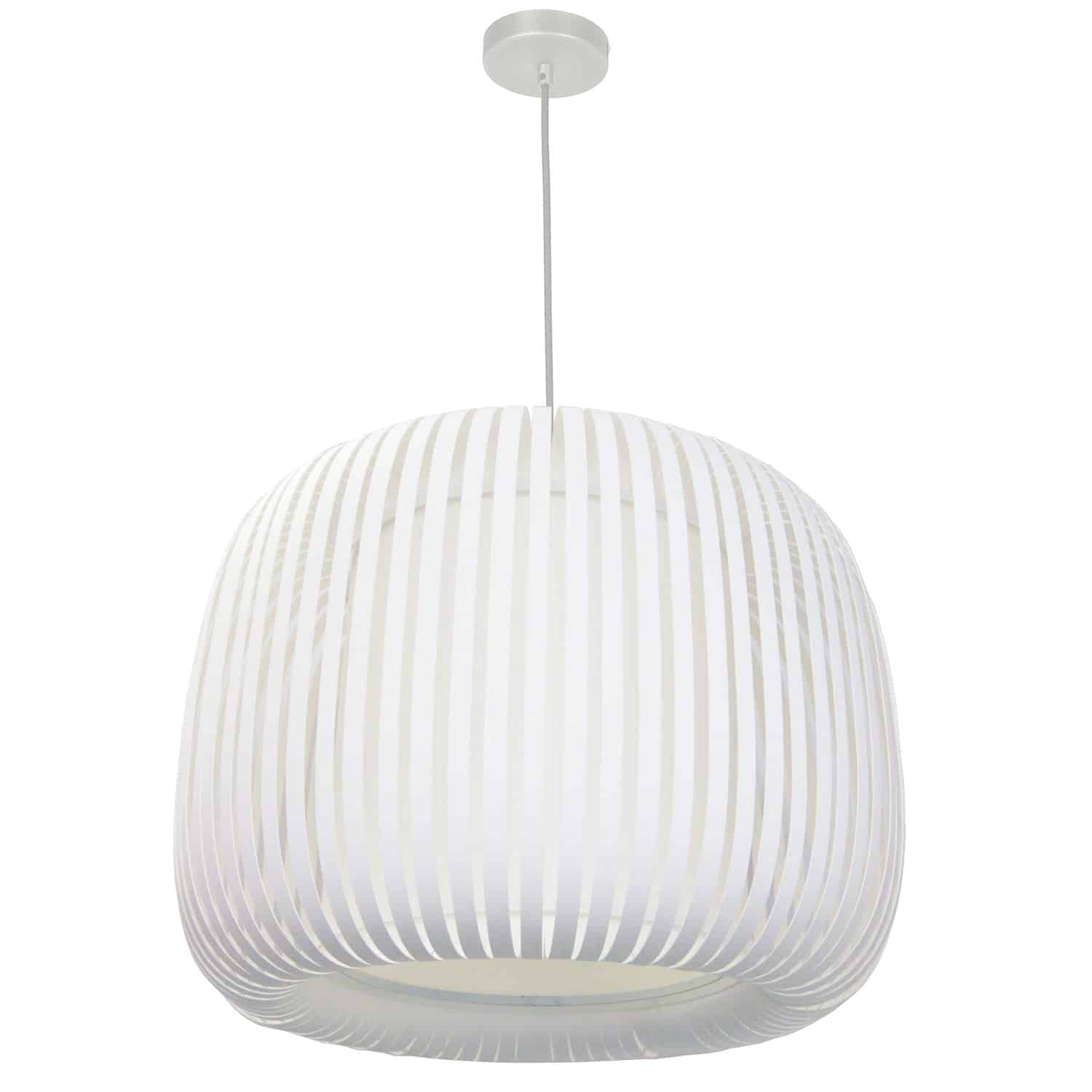 Dainolite Mia - MIA-181P-195F - 1 Light Pendant Slit Shade Linda White White - White