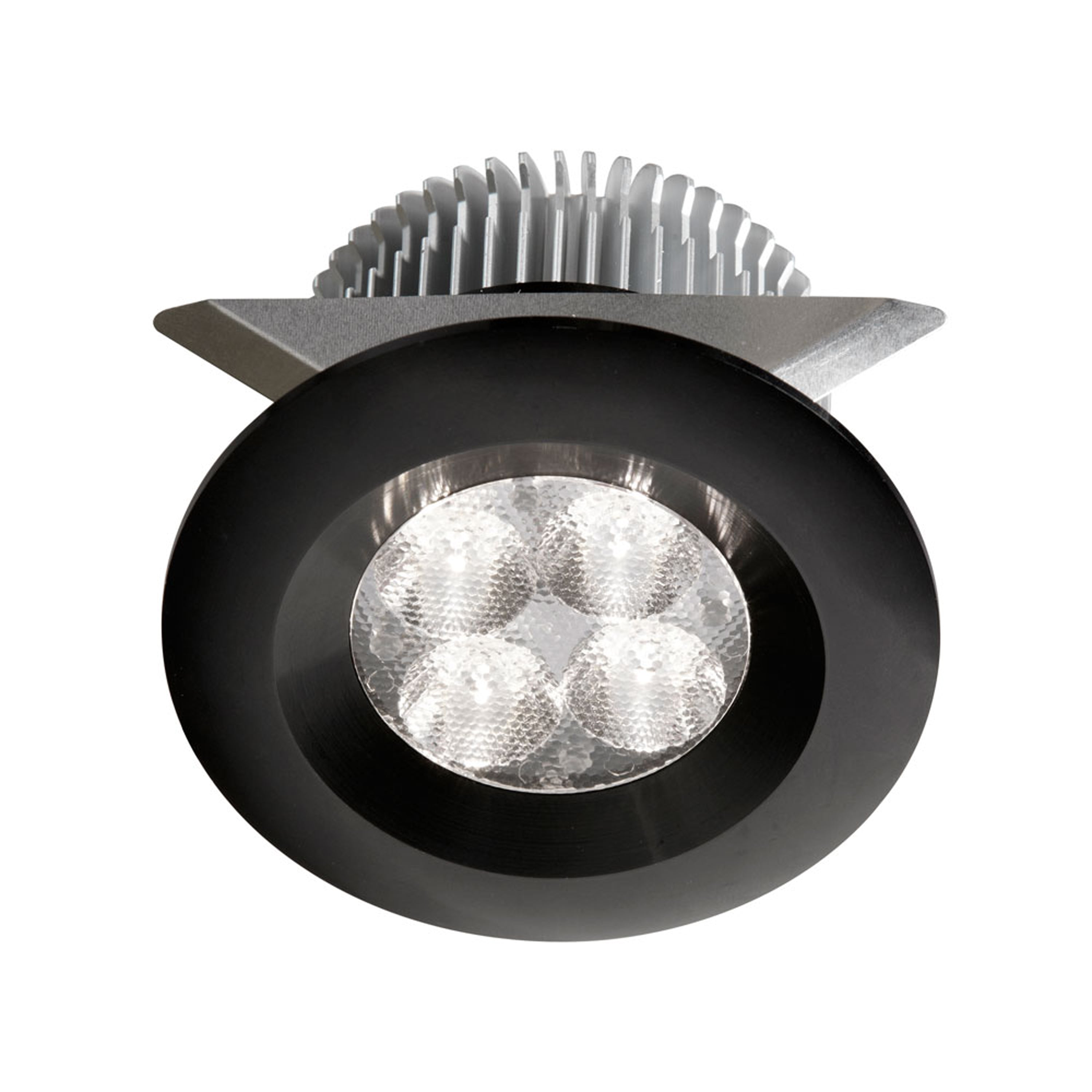 Dainolite LED - MP-LED-8-BK - Black 2x4W 3000K, CRI80+, 25° beam, 24VDC input with Male Connector, 18" Lead wire, D70xH50 mm, Dimmable. - Black