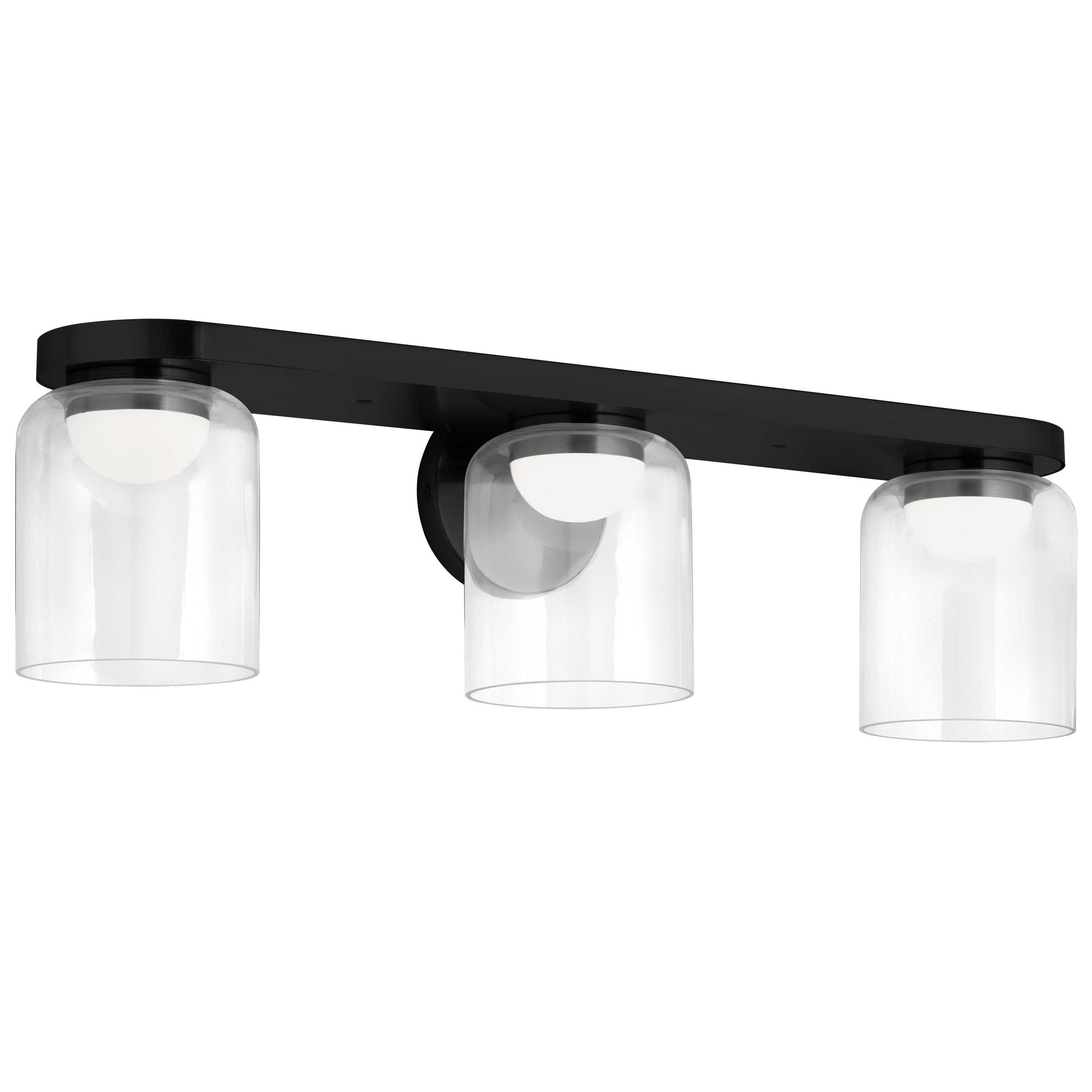 Dainolite Nadine - NAD-1930LEDW-MB - 10W LED Nadine Vanity Fixture Matte Black w/ Clear Glass - Clear