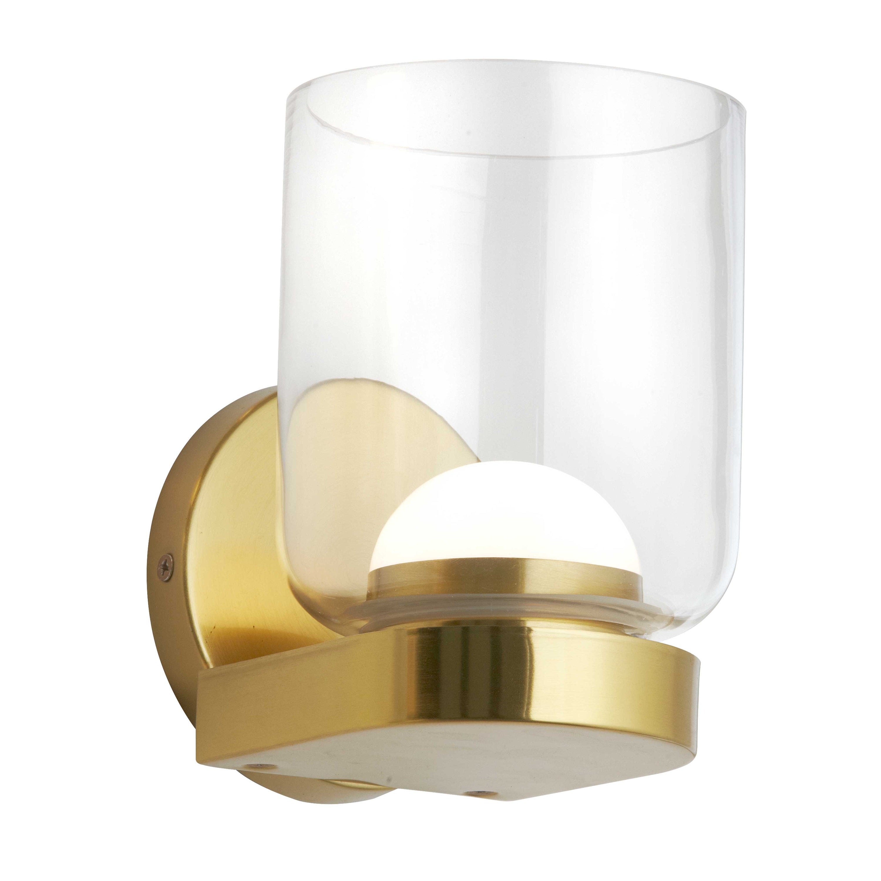 Dainolite Nadine - NAD-510LEDW-AGB - 10W LED Nadine Wall Sconce Aged Brass w/ Clear Glass - Clear