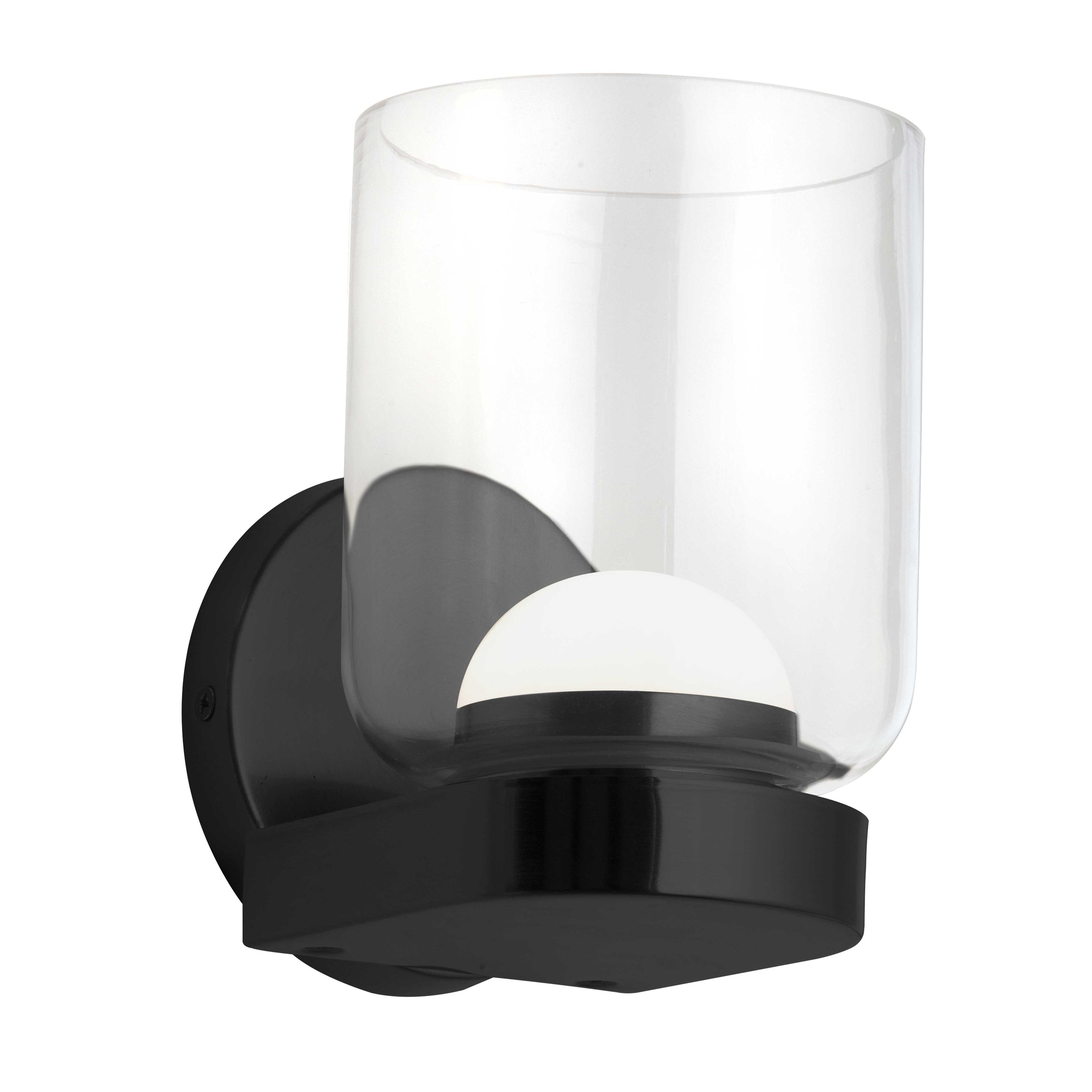 Dainolite Nadine - NAD-510LEDW-MB - 10W LED Nadine Wall Sconce Matte Black w/ Clear Glass - Clear