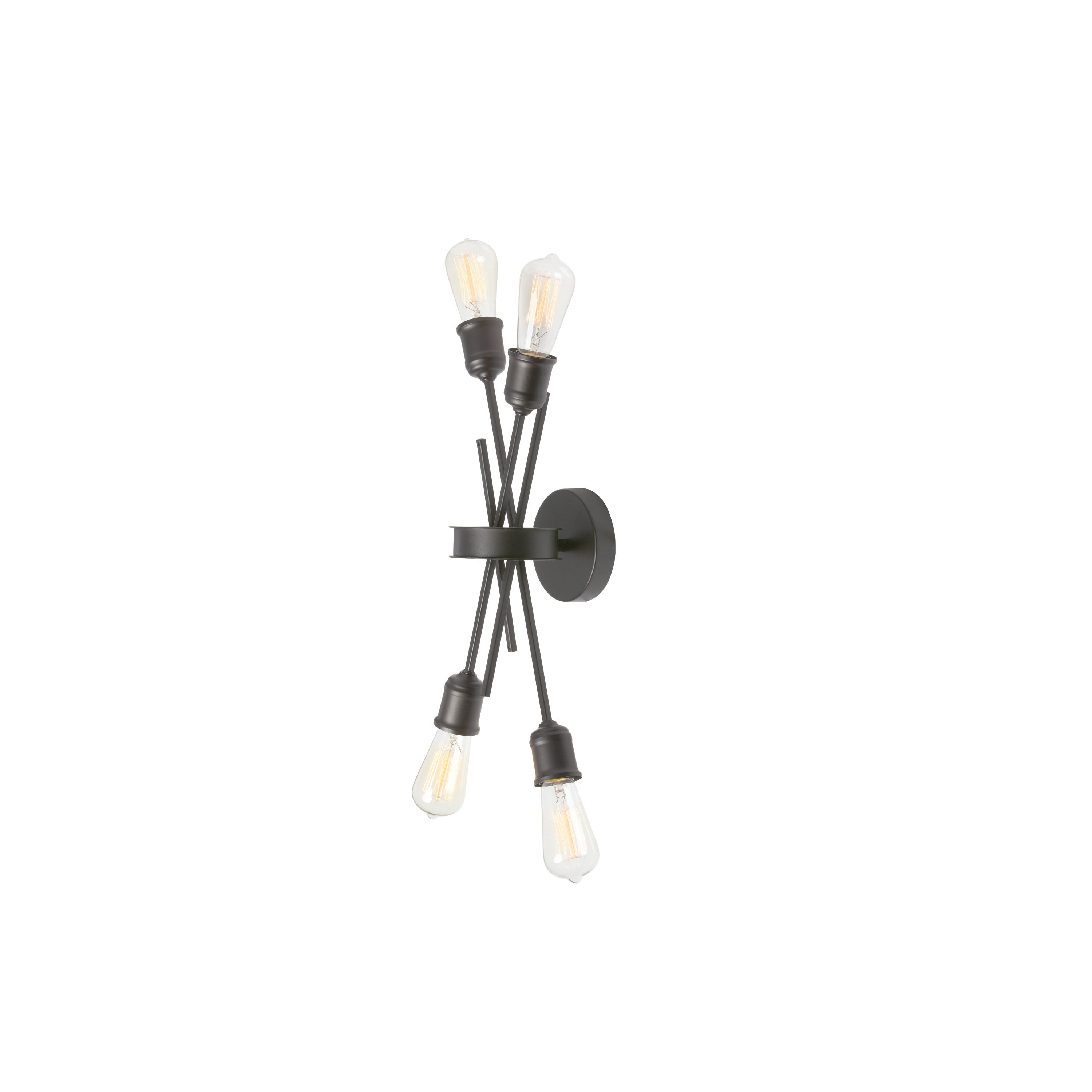 Dainolite Nebraska - NEB-194W-ES - 4 Light Wall Sconce, Espresso Finish - Black