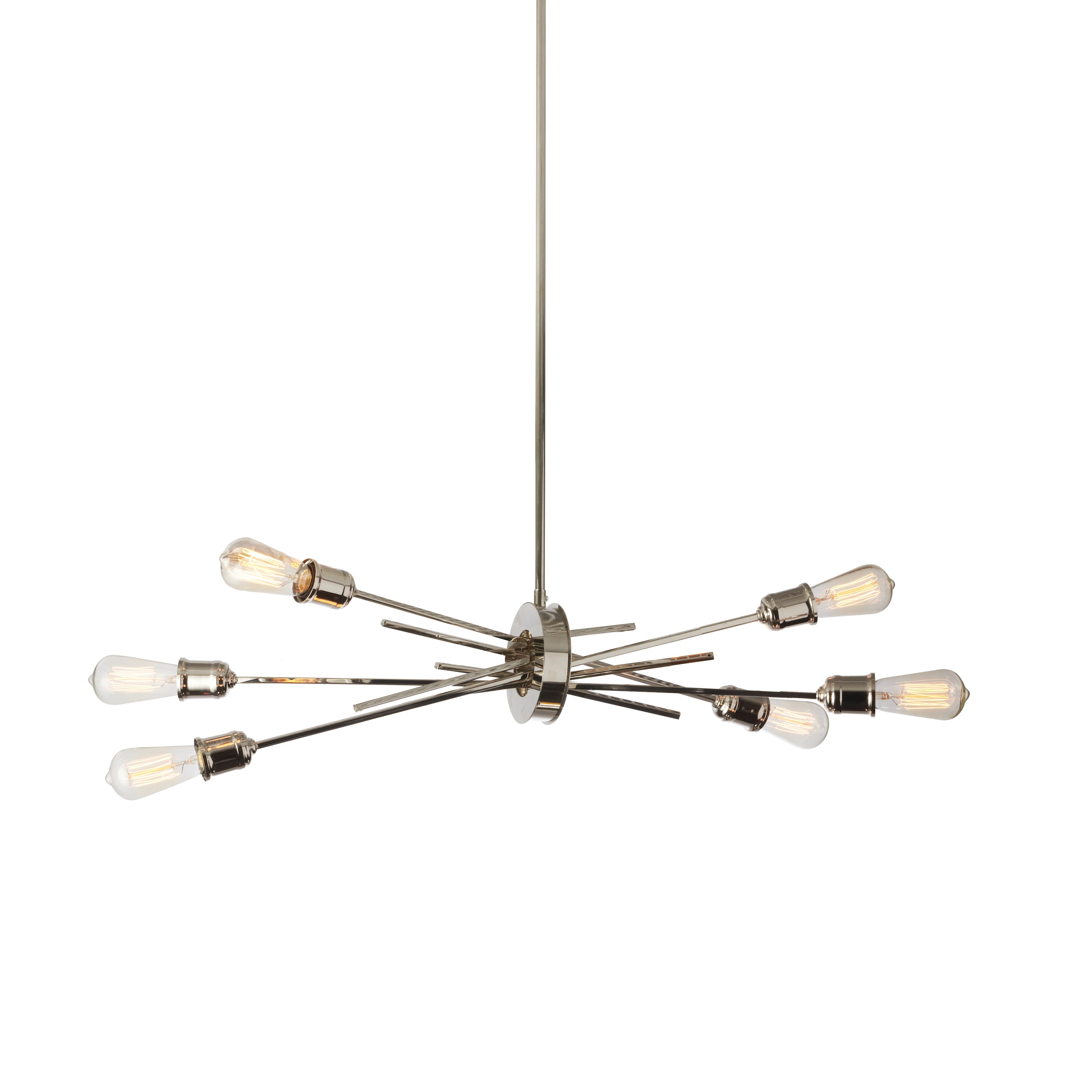 Dainolite Nebraska - NEB-326HP-BC - 6 Light Horizontal Pendant, Burnished Chrome Finish - Polished Chrome