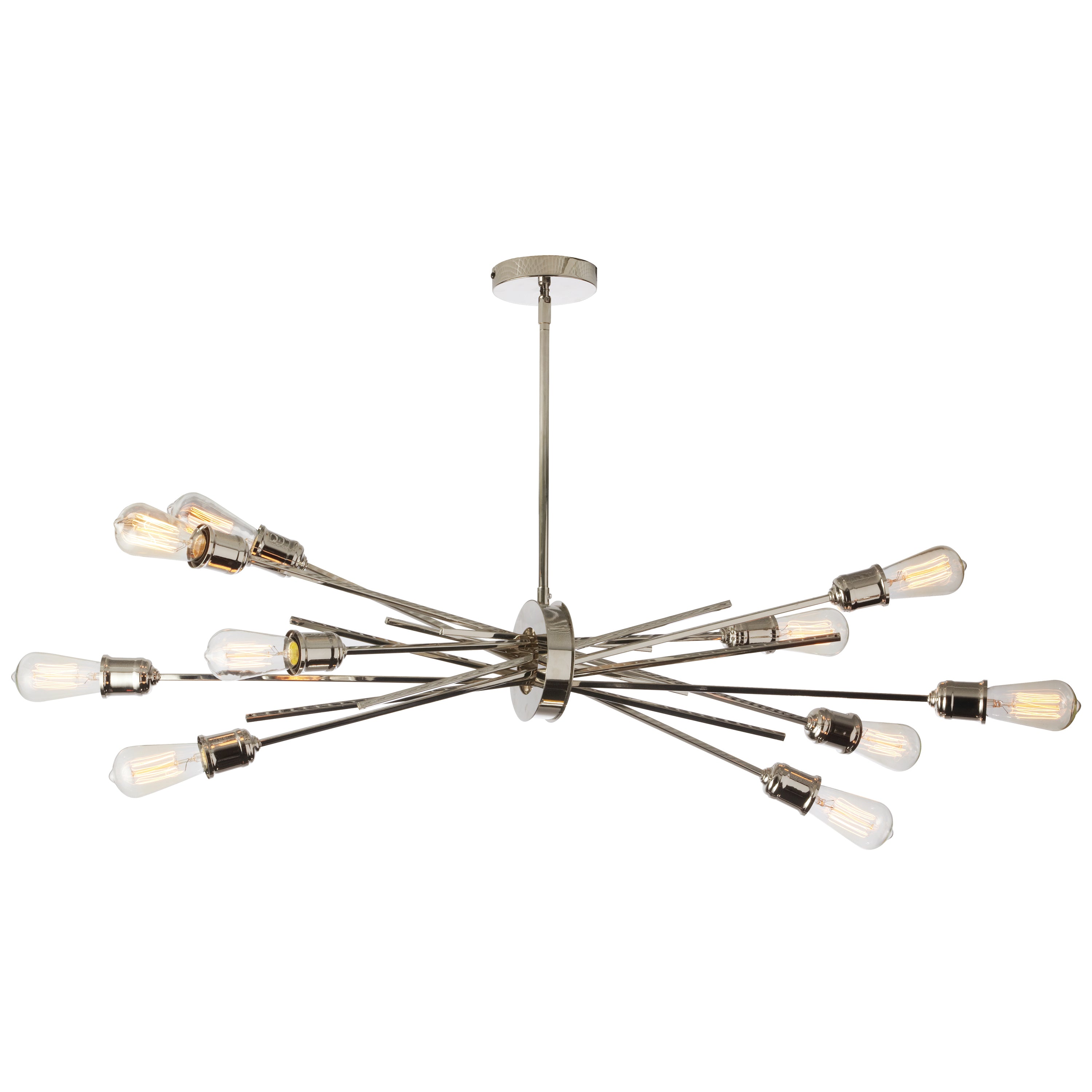 Dainolite Nebraska - NEB-3910HP-BC - 10 Light Horizontal Pendant, Burnished Chrome Finish - Polished Chrome