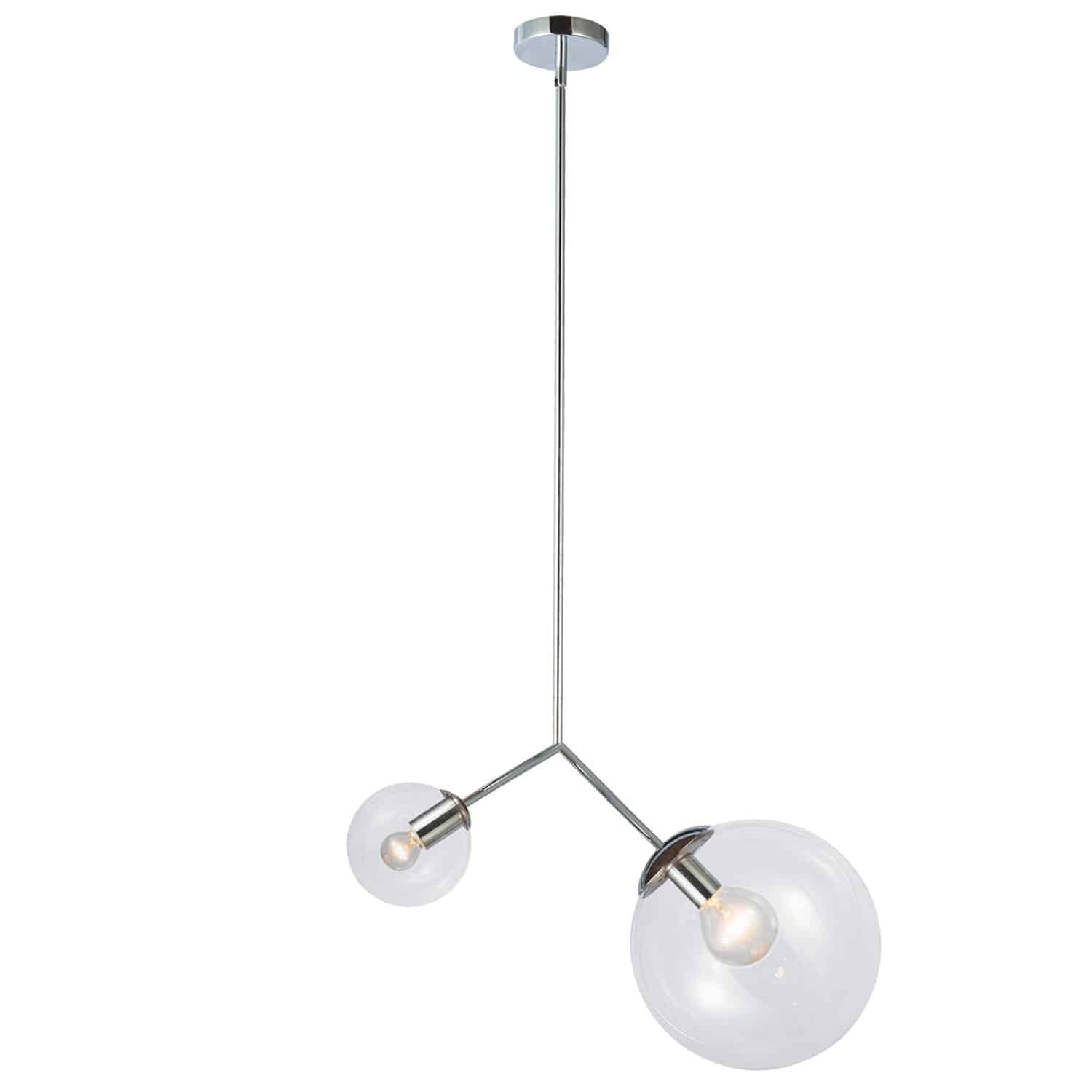 Dainolite Orion - ORN-212P-PC - 2 Light Pendant, Polished Chrome Finish - Polished Chrome