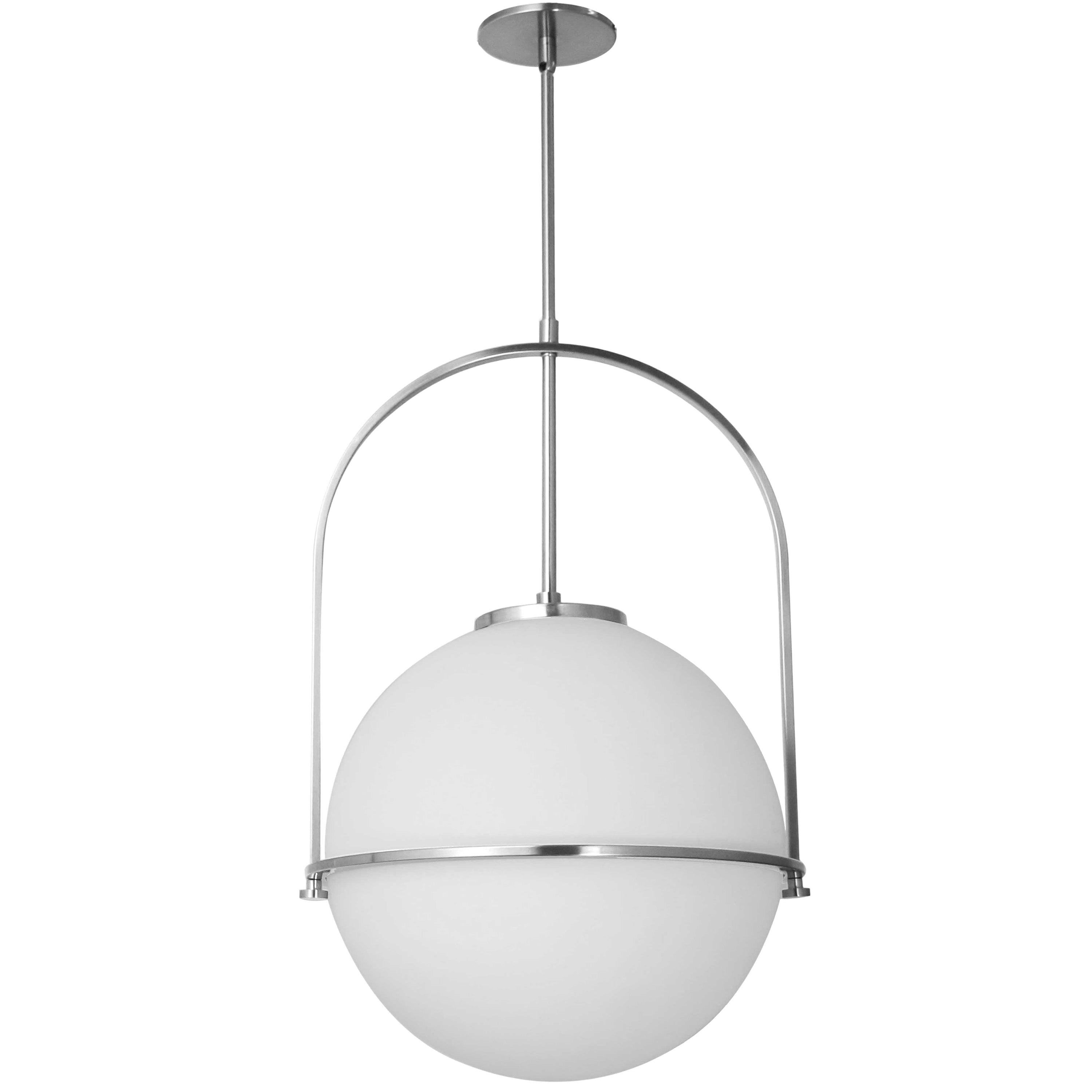 Dainolite Paola - PAO-161P-PC - 1 Light Paola Pendant Polished Chrome w/ White Glass - Polished Chrome