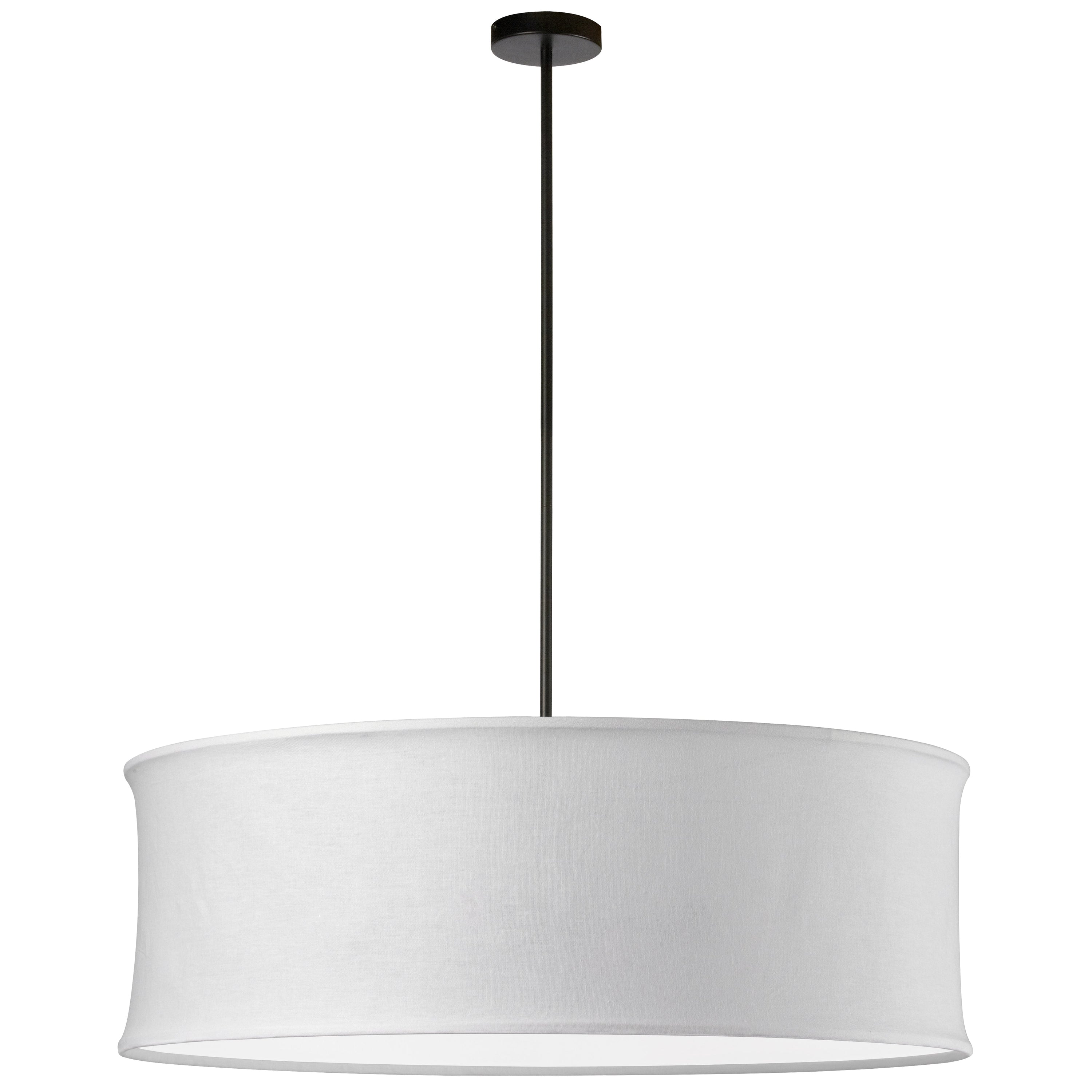 Dainolite Philis - PHL-344P-MB-WH - 4 Light Pendant, Matte Black with White Shade - White