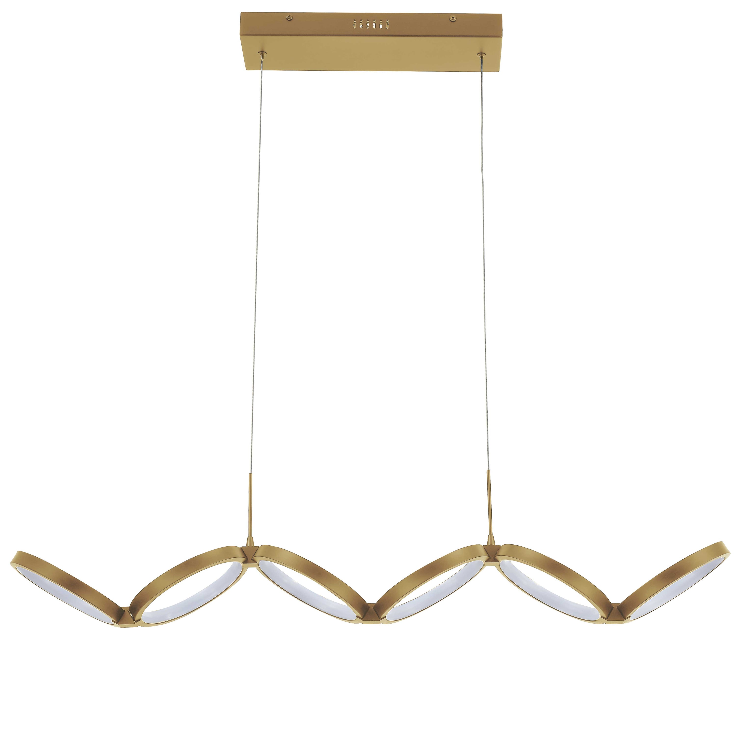 Dainolite Philo - PHO-4050LEDHP-AGB - 50W Horizontal Pendant, Aged Brass w/ White Silicone Diffuser - Aged Brass