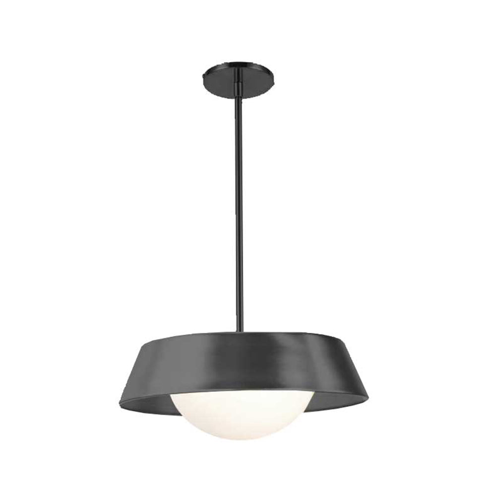 Dainolite Palatine - PLT-1610LEDP-MB - 10W Pendant, Matte Black w/ Opal Glass - Matte Black