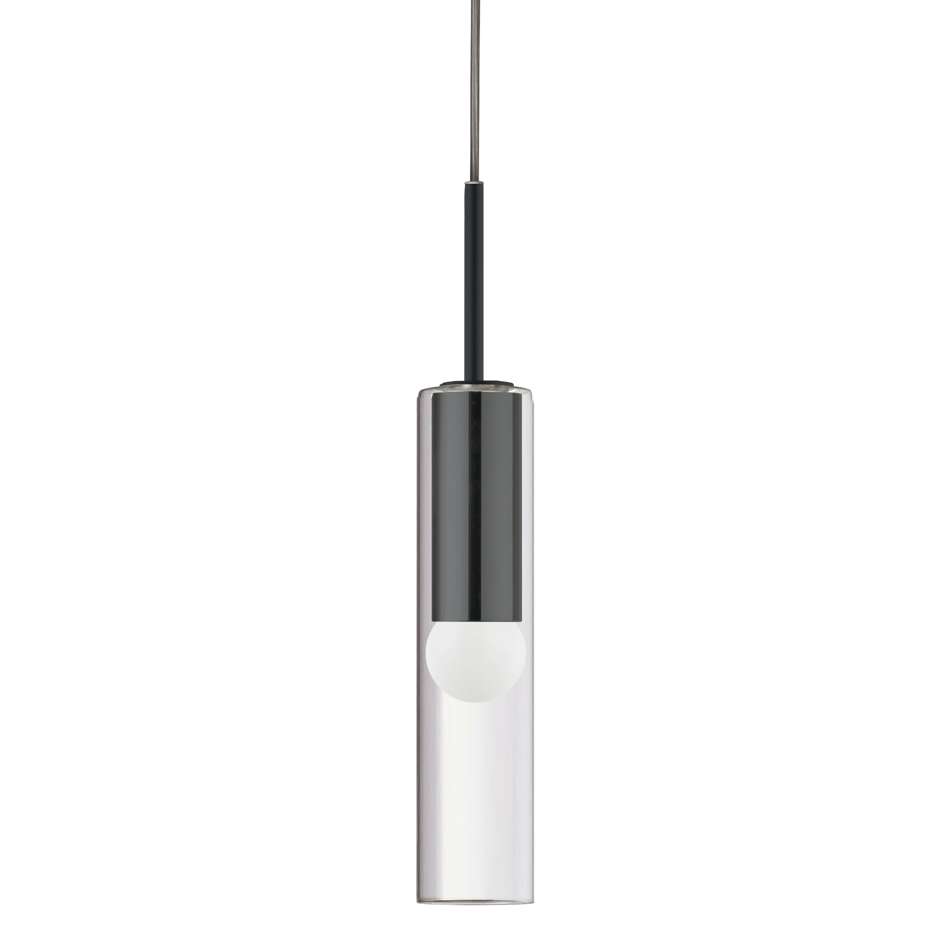 Dainolite Palmer - PMR-171P-MB - 1 Light Pendant, Matte Black with Clear Glass - Black